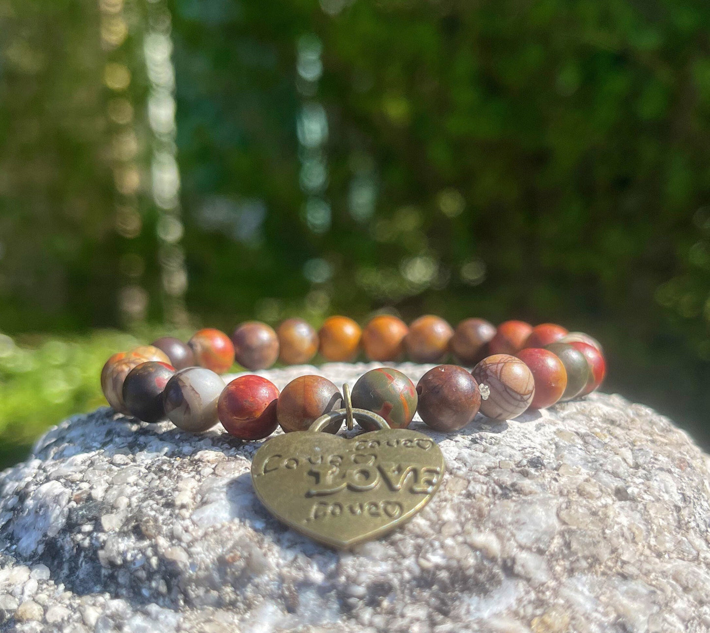 Picasso Jasper Bracelet, Healing Crystals, Handmade Bracelets, Women Bracelet, Jasper Gemstone Jewellery, Friendship Gift, Birthday Gift