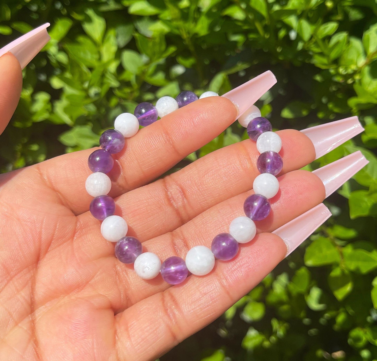 Amethyst & Moonstone Bracelet