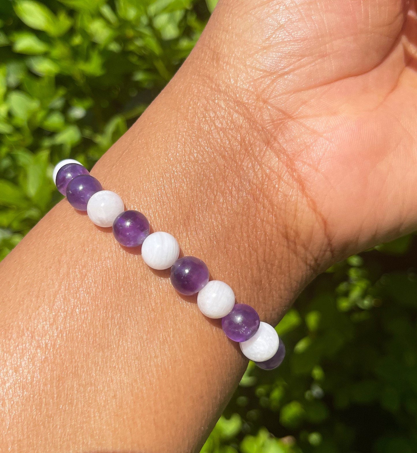 Amethyst & Moonstone Bracelet