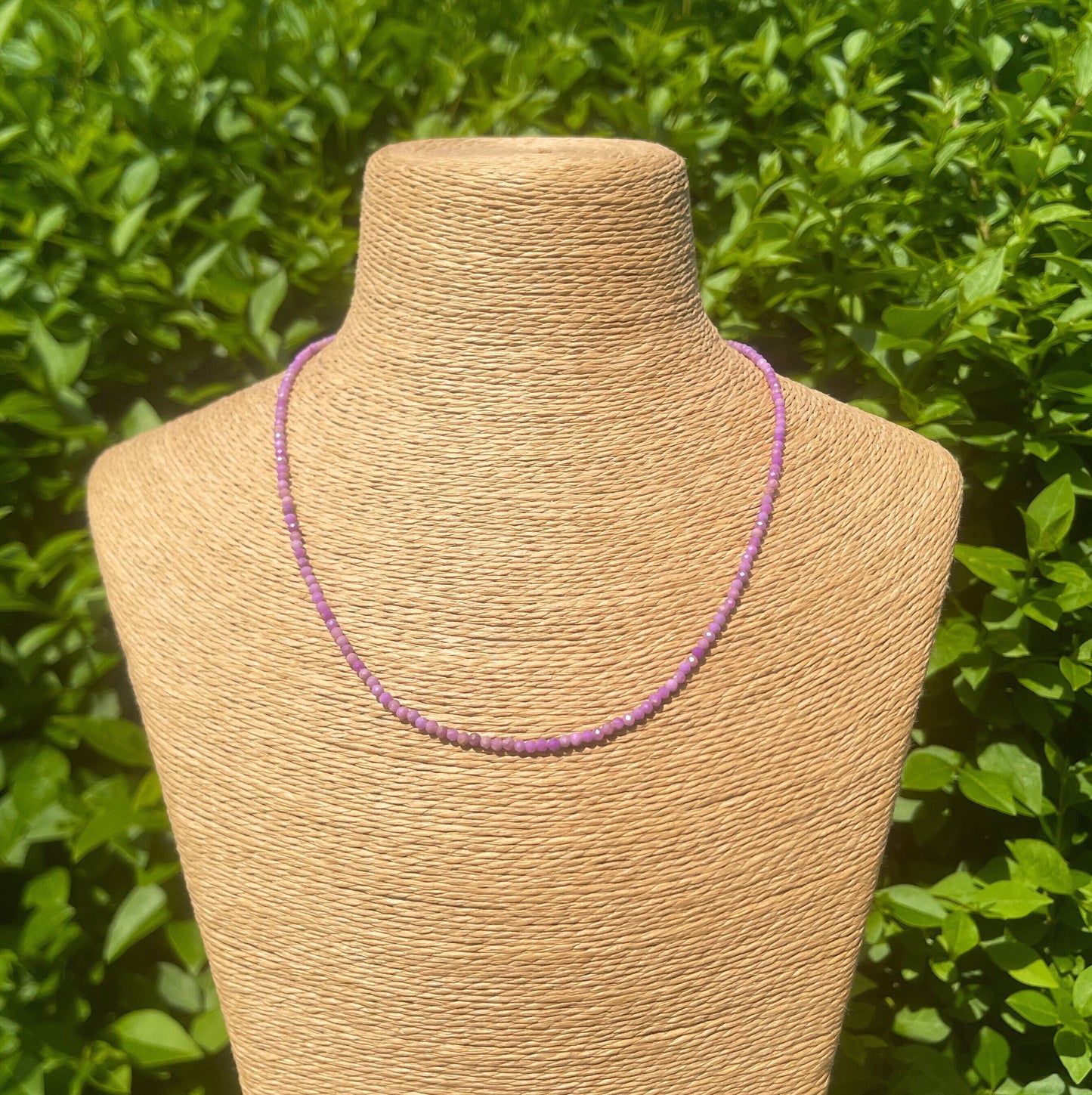 Purple Mica Choker, Dainty Crystal Necklace, Gemstone, Healing Crystals, Beaded Necklace, Minimalistic, Healing Stones, Purple Necklace Gift