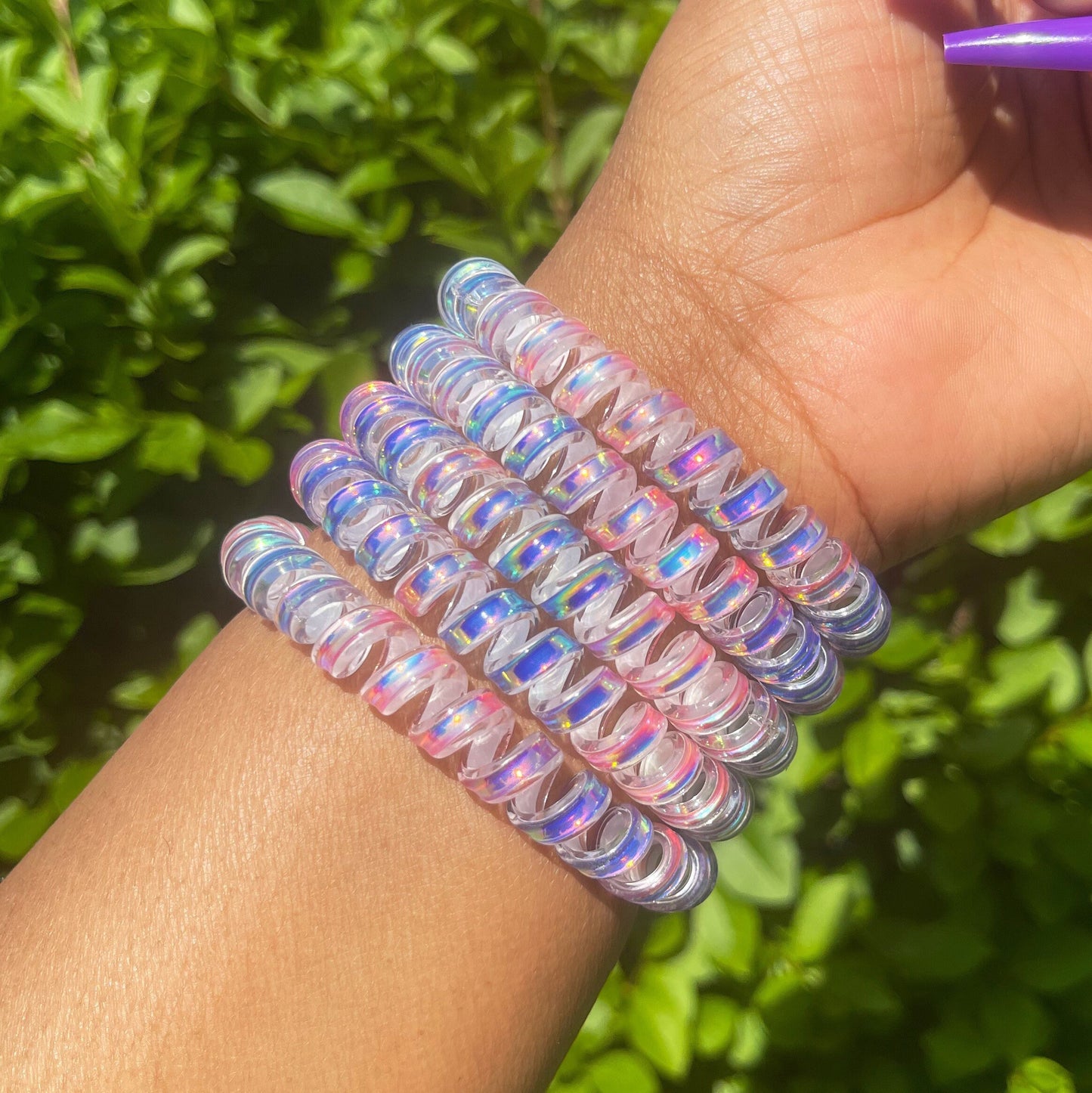 Blue & Pink Stretchy Bracelet