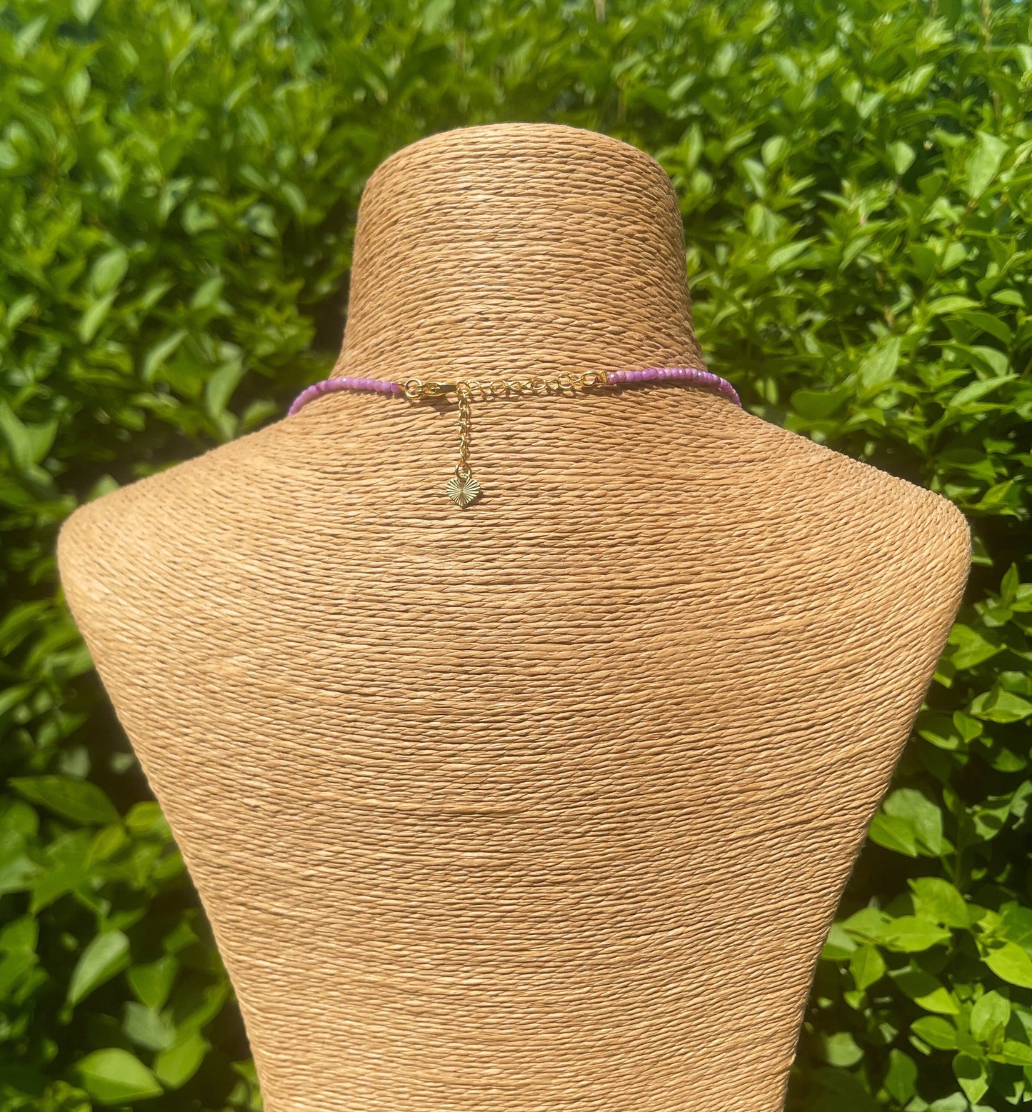 Purple Mica Choker, Dainty Crystal Necklace, Gemstone, Healing Crystals, Beaded Necklace, Minimalistic, Healing Stones, Purple Necklace Gift