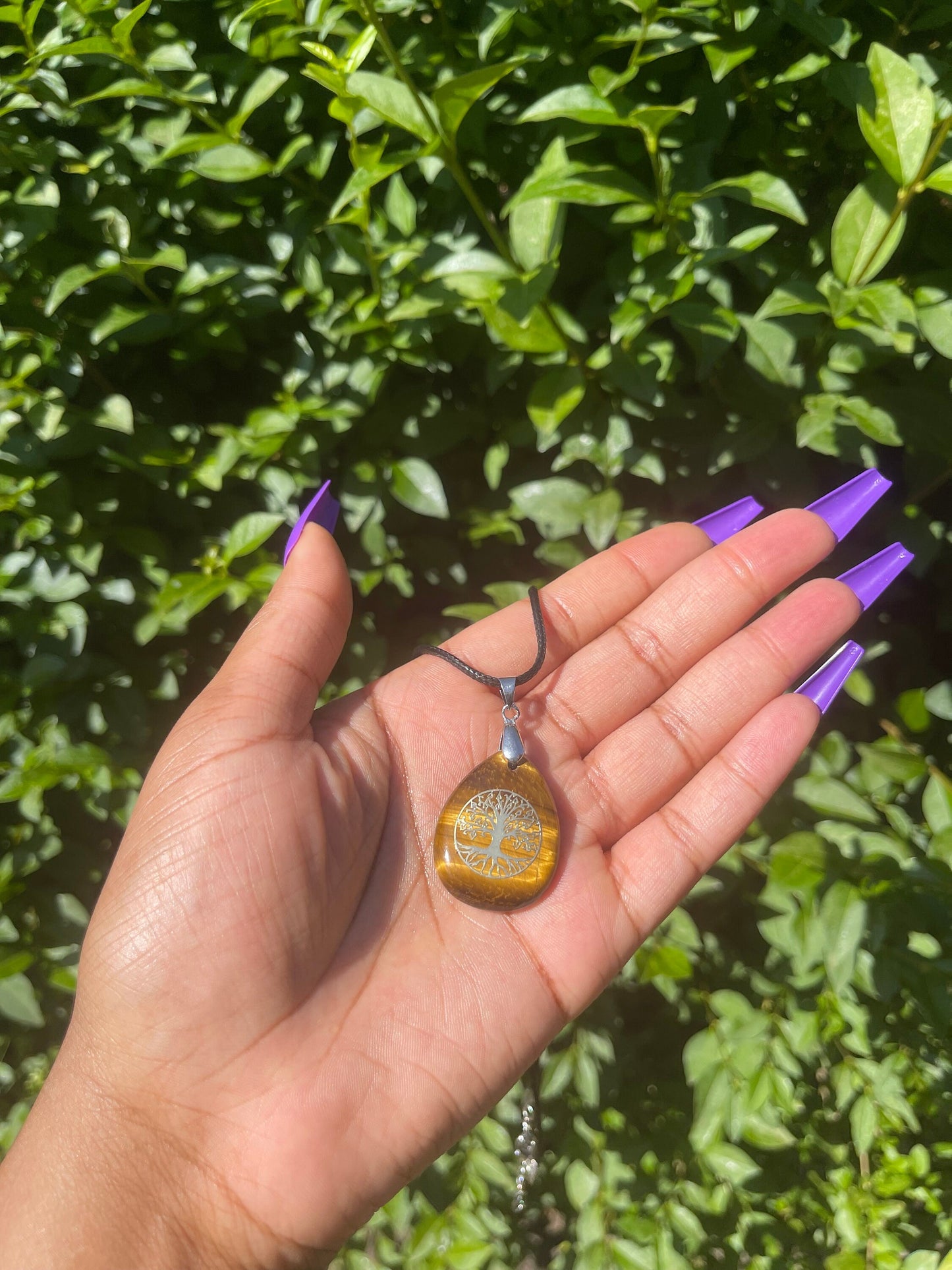 Tree of Life Tiger Eye Necklace