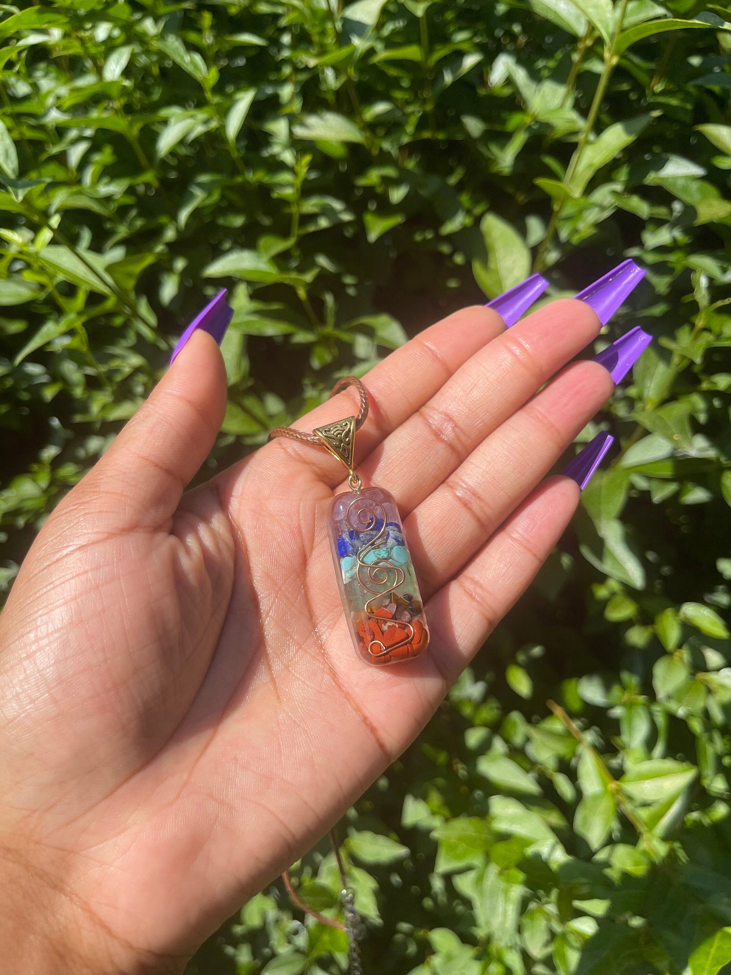 7 Chakra Orgonite Pendant Necklace