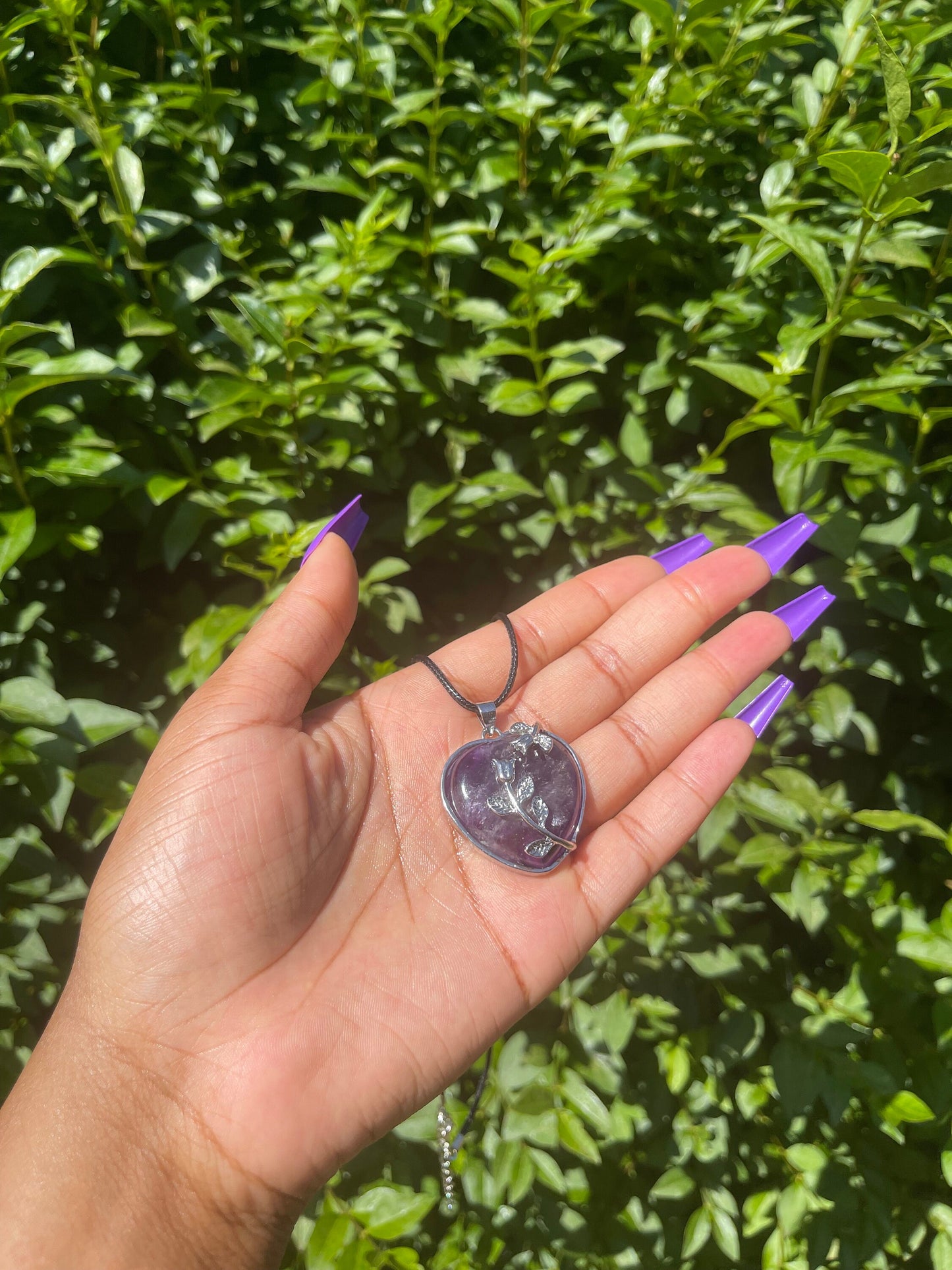 Amethyst Heart Pendant