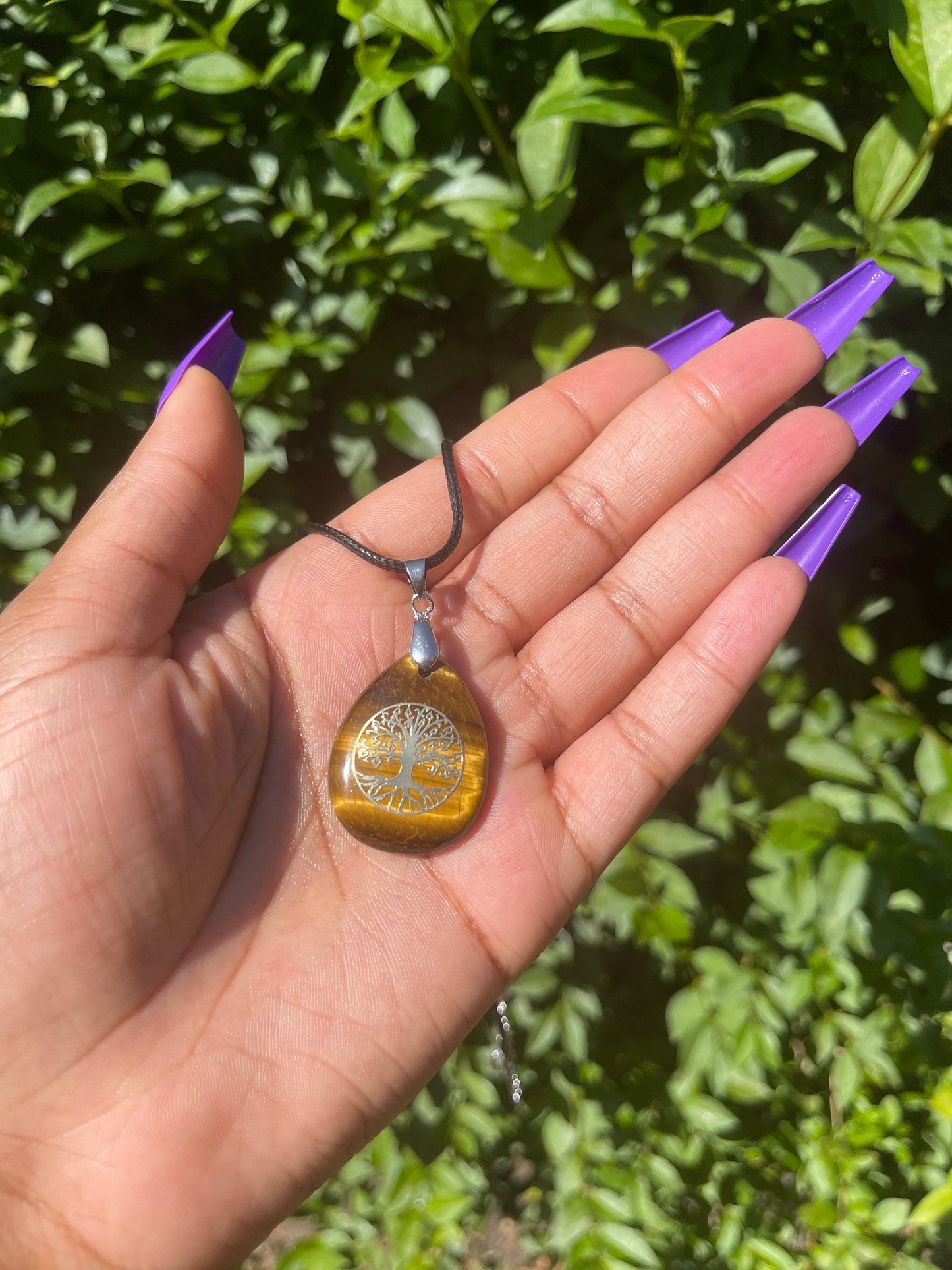 Tree of Life Tiger Eye Necklace