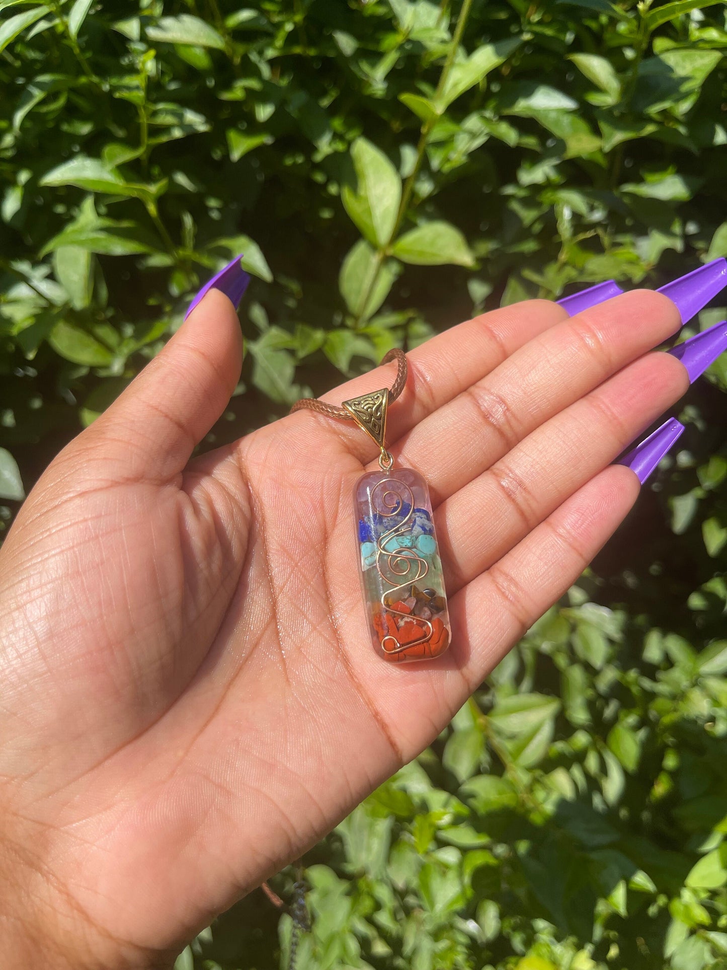 7 Chakra Orgonite Pendant Necklace