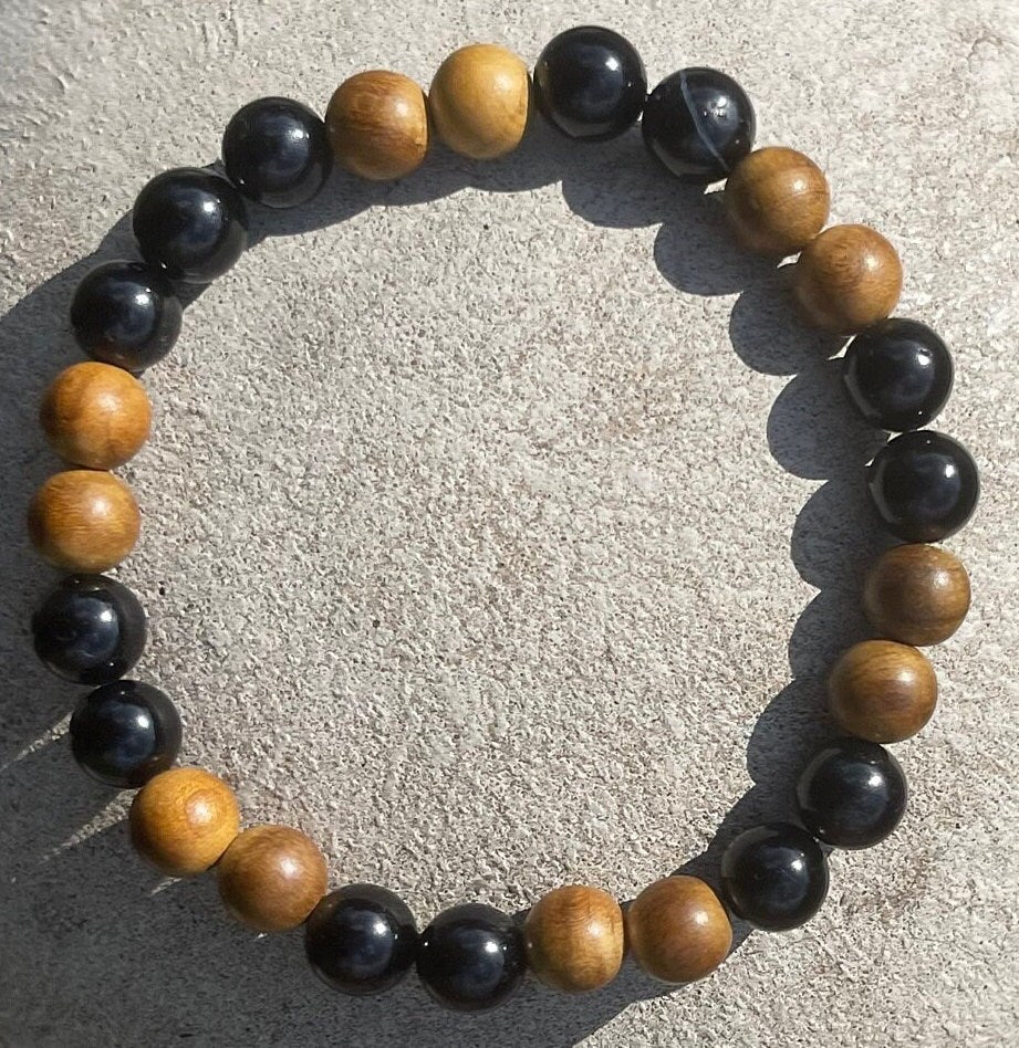 Black Tourmaline Palo Santo Bracelet