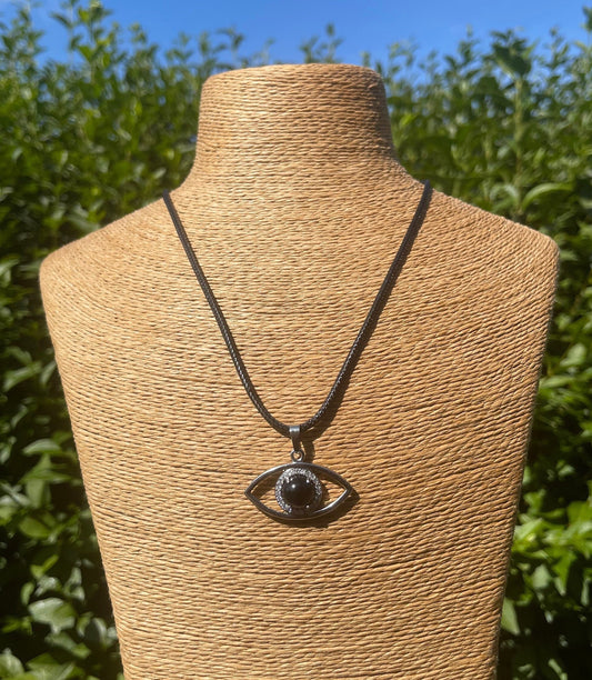 Black Obsidian Eye Pendant