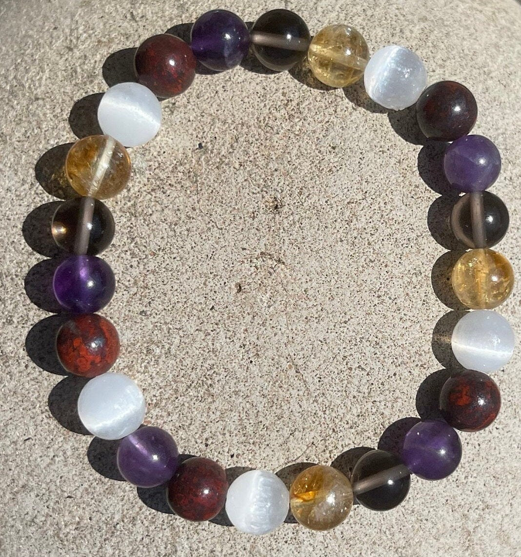 Pain Recovery Bracelet, Healing Crystals, Chronic Pain Relief, Crystal Gifts, Gemstone Bracelet, Get Well Soon Gift, Strength, Handmade Gift