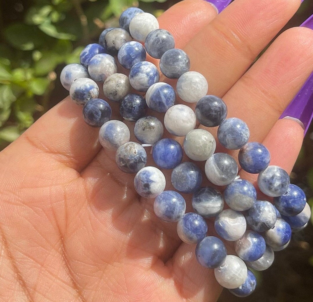 Sodalite Bracelet, Crystal Bracelet, Gemstone Bracelet, Healing Crystals, Crystal Jewellery, Chakra Bracelet, Handmade Healing Bracelets