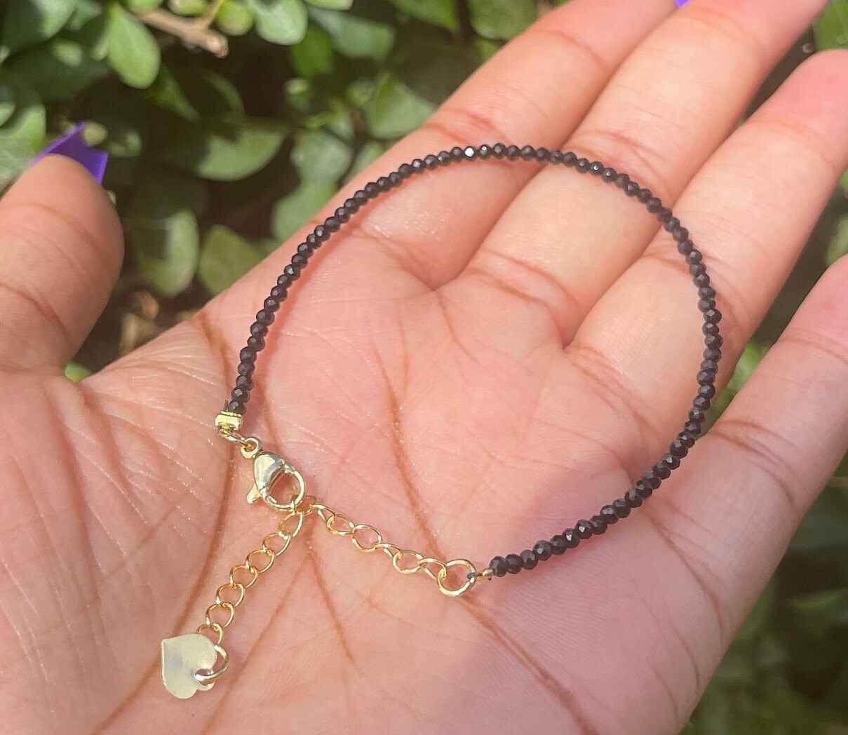 Black Tourmaline Adjustable Bracelet