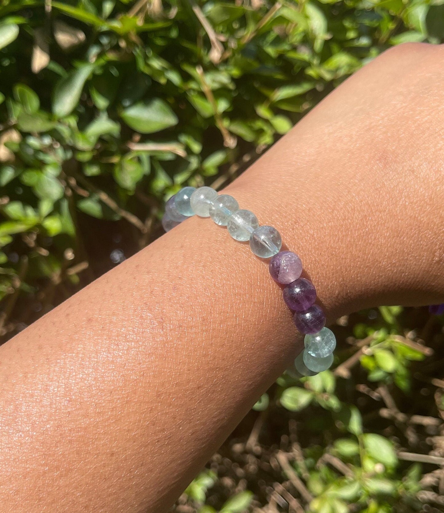 Rainbow Fluorite Bracelet, Gemstone Bracelet, Healing Crystals, Birthday gift, Crystal Bracelet, Studying, Friendship Gift, Gift for her