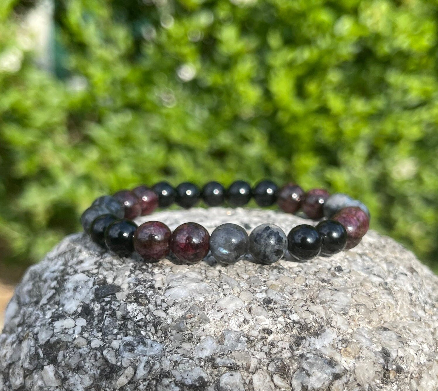 Grounding Protection Bracelet, Gemstones, Gift for Men, Chakra Healing Crystals, Beaded Men Bracelet, Gift for him, Handmade Jewelry Gift