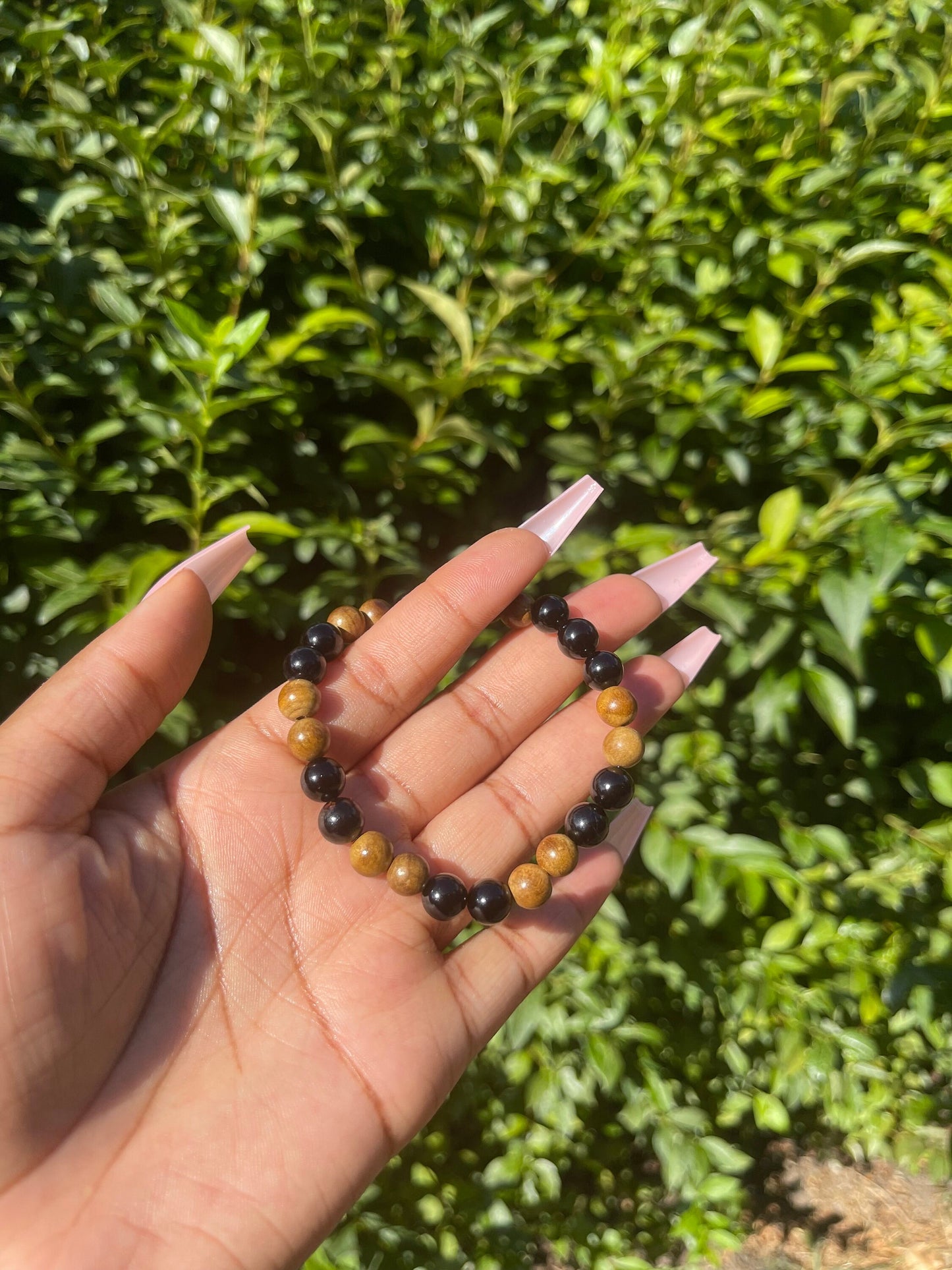 Black Tourmaline Palo Santo Bracelet