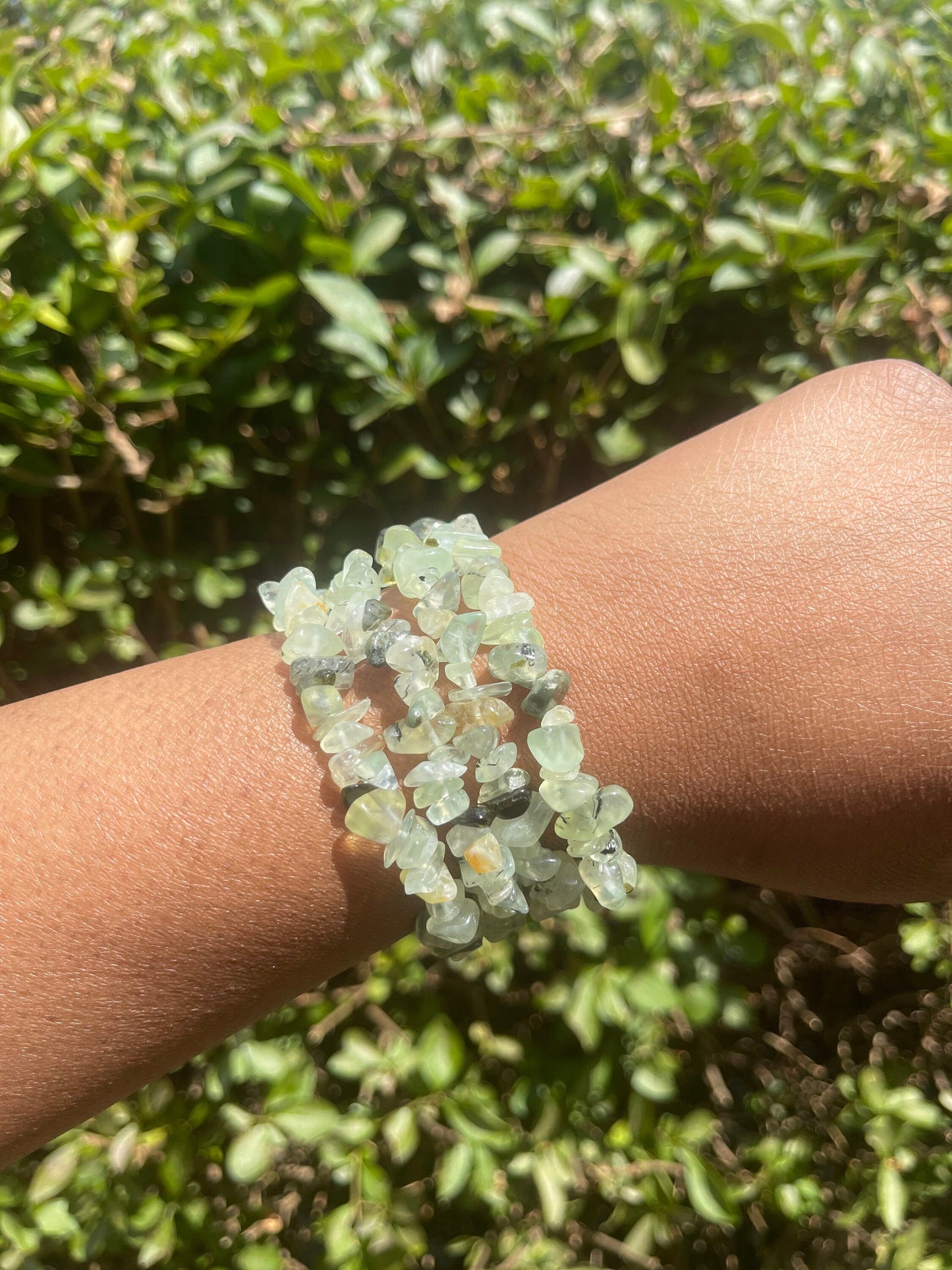 Prehnite Chip Bracelet