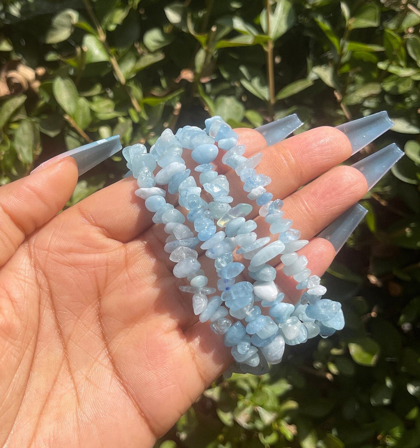 Aquamarine Chip Bracelet