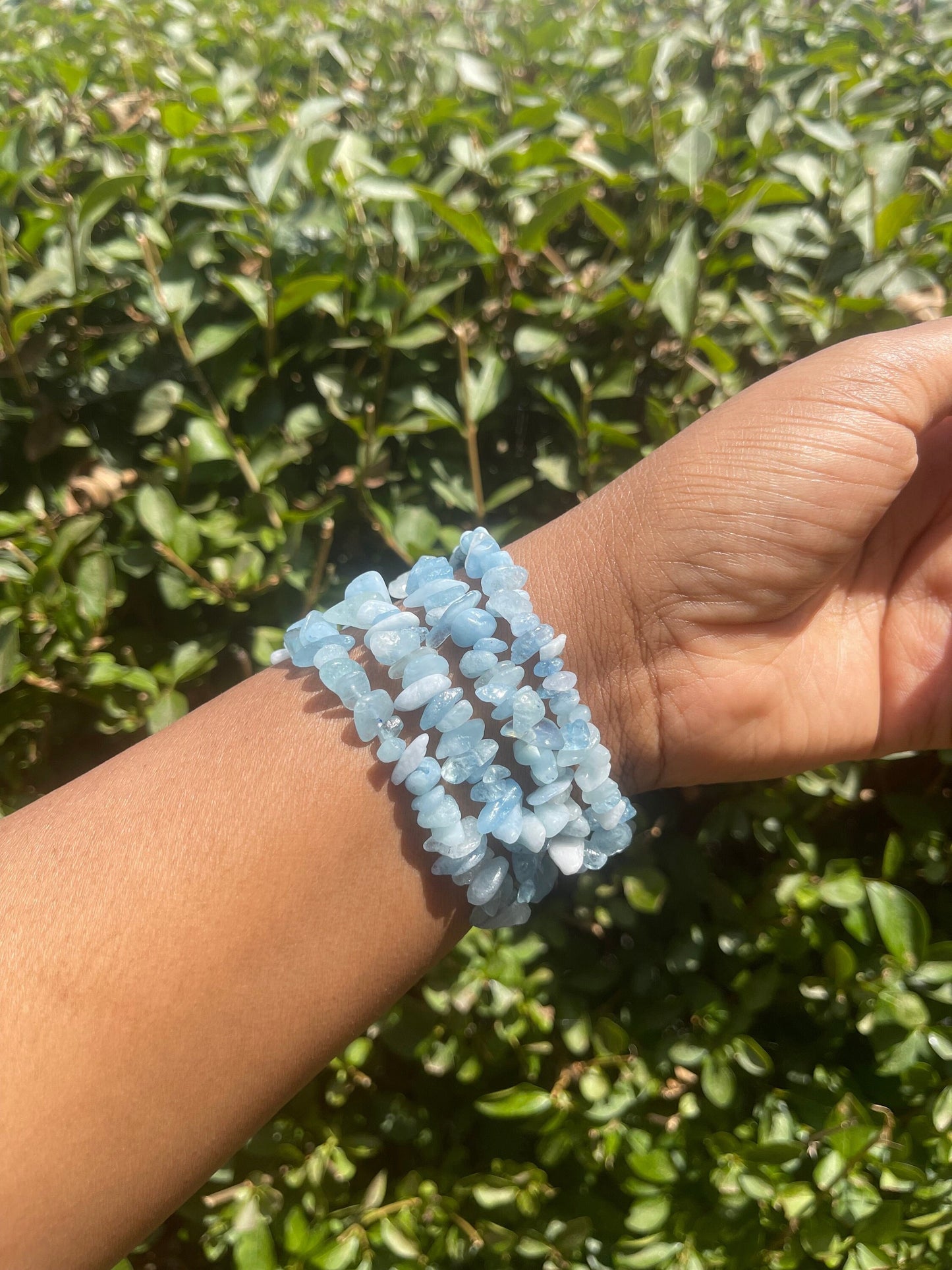 Aquamarine Chip Bracelet