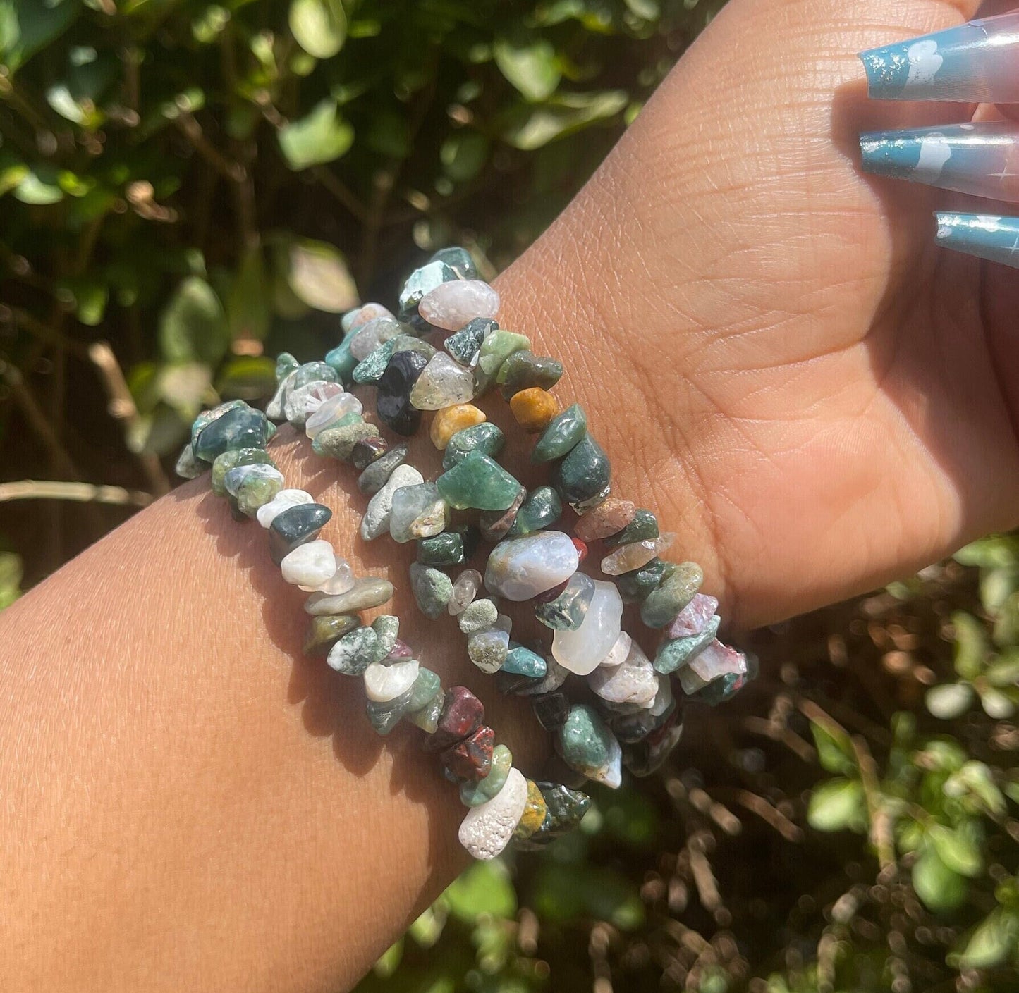 India Agate Chip Bracelet