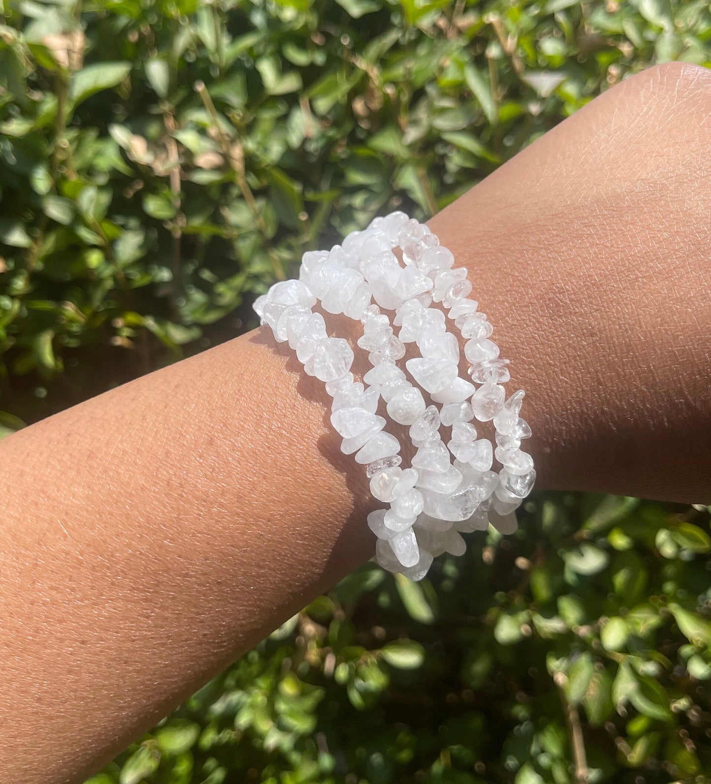 Clear Quartz Chip Bracelet