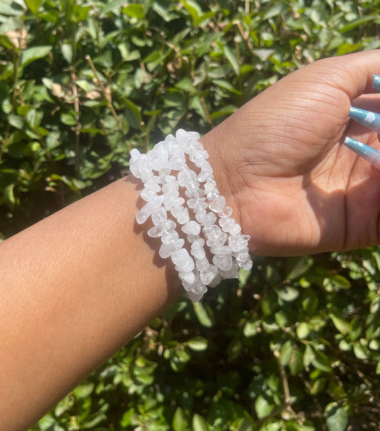 Clear Quartz Chip Bracelet