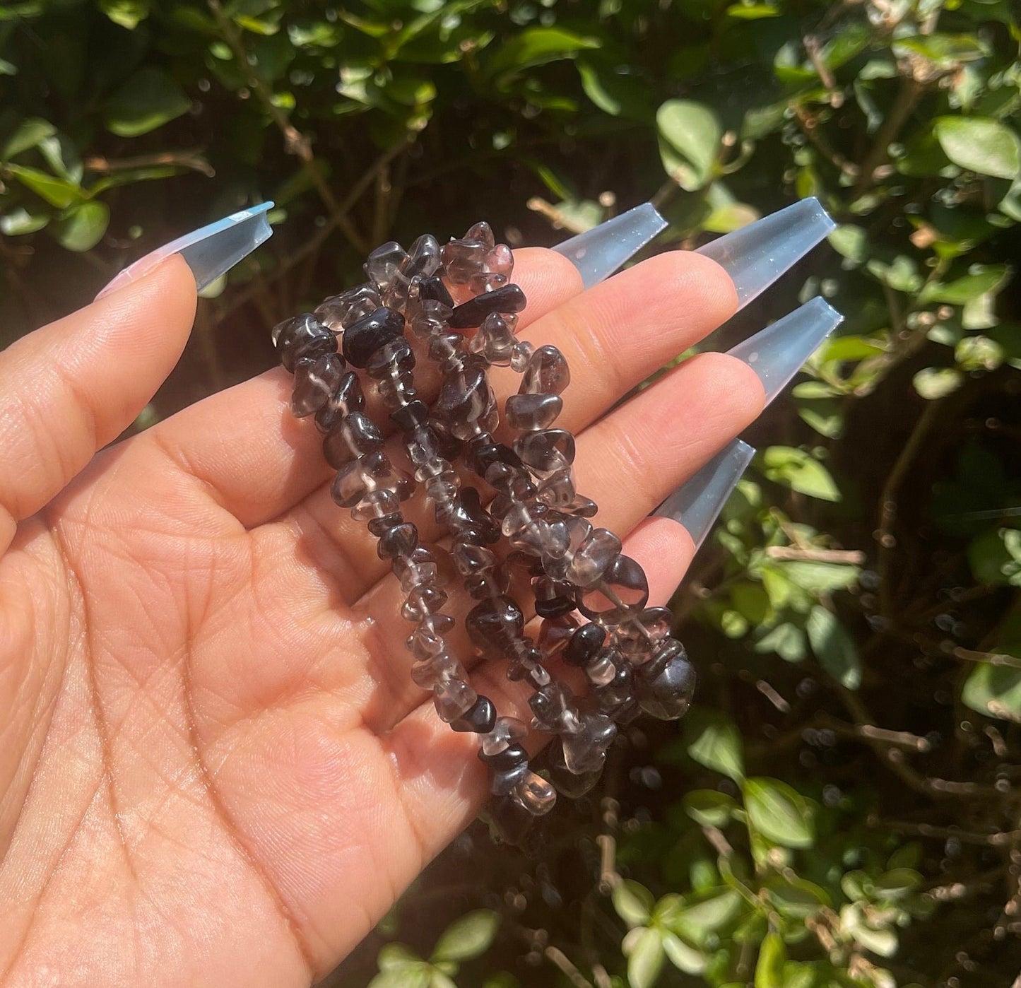 Smoky Quartz Chip Bracelet, Healing Crystals, Crystal Healing Natural Gemstones, Chakra Stones, Handmade Bracelet Jewelry, Summer Jewellery