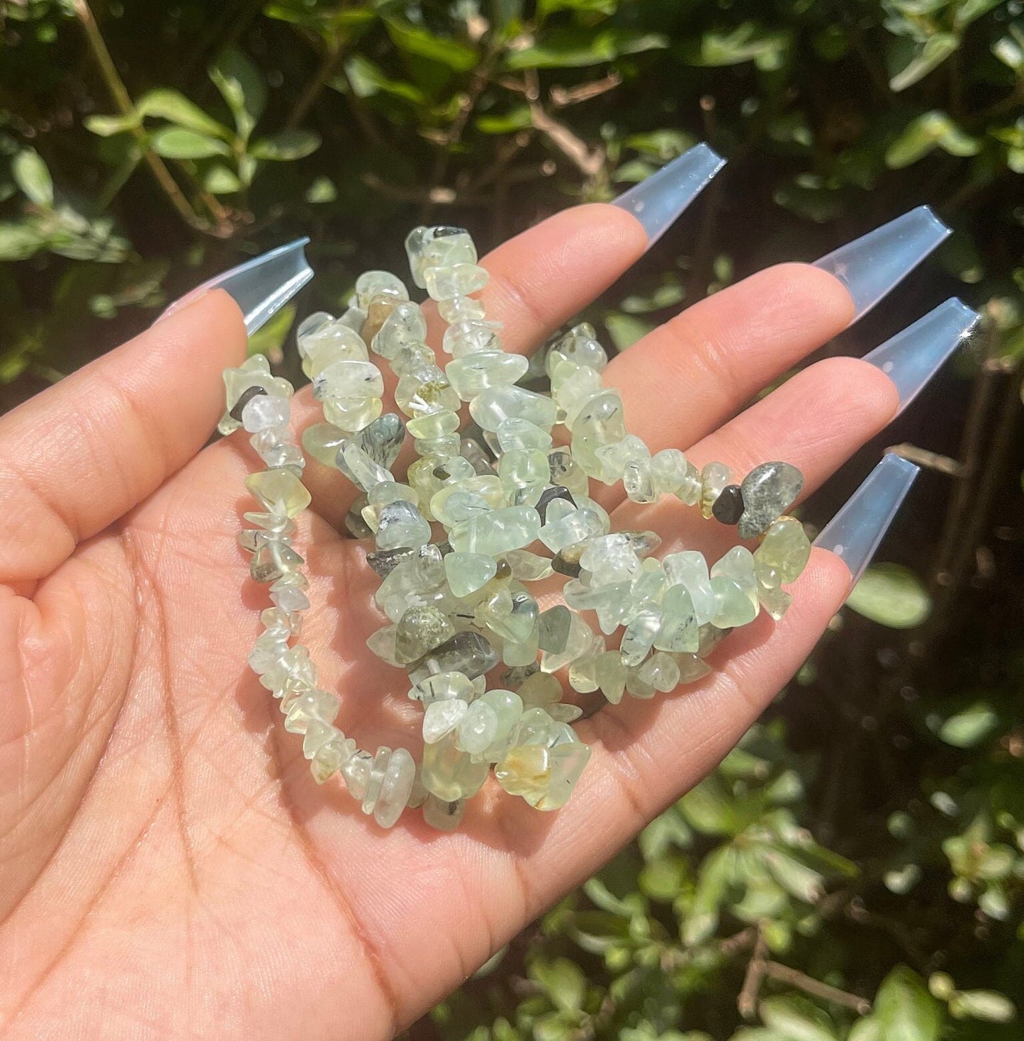 Prehnite Chip Bracelet