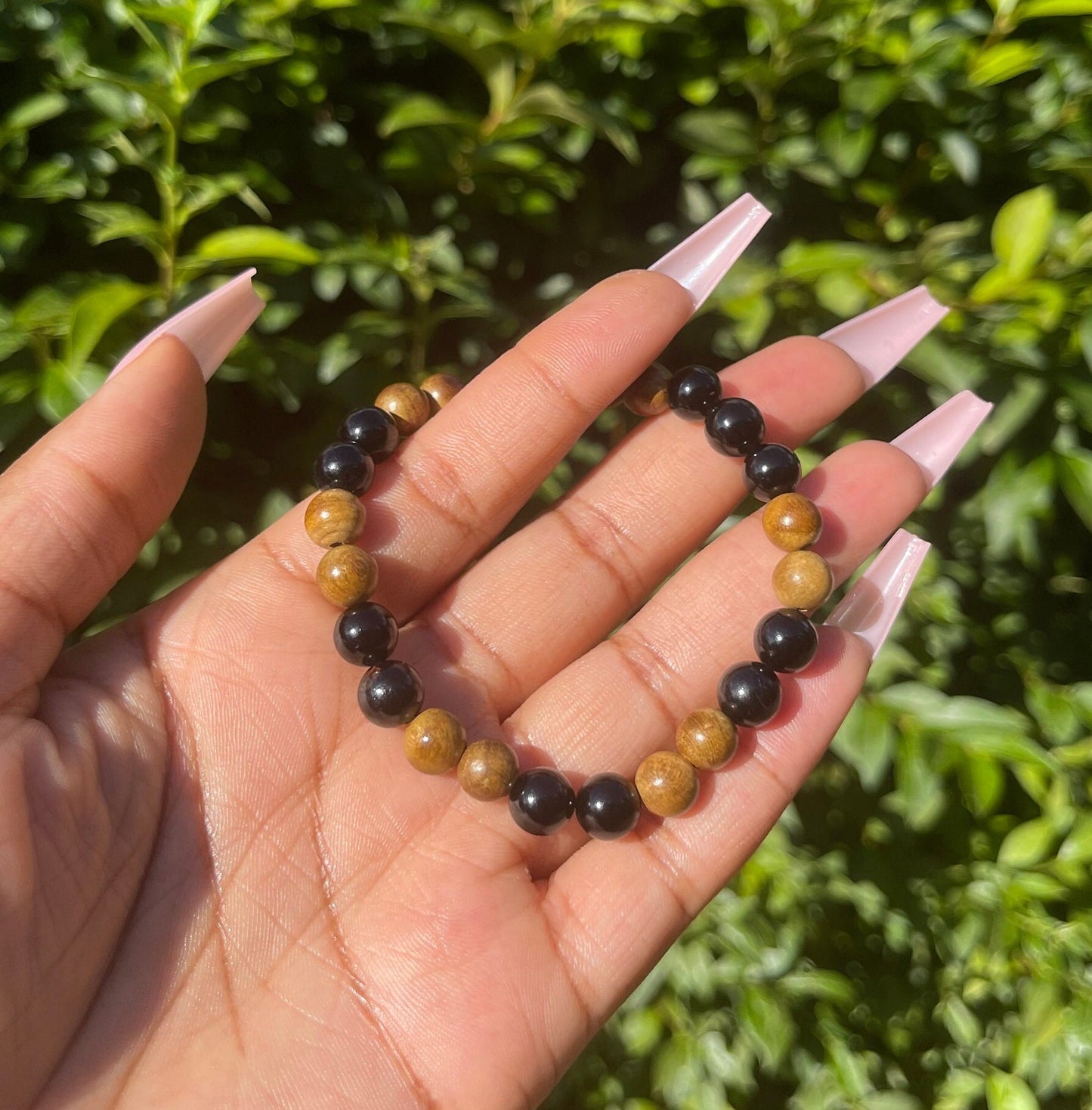 Black Tourmaline Palo Santo Bracelet