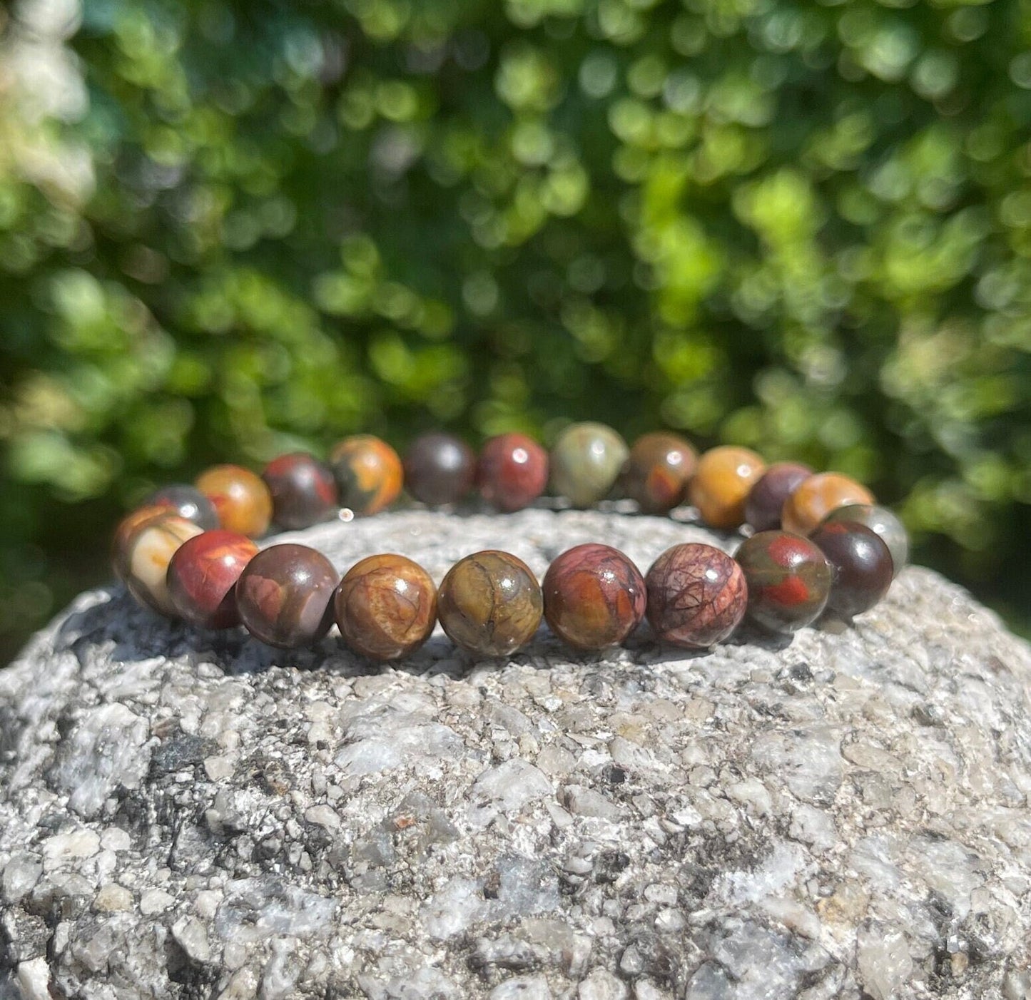 Red Picasso Jasper Bracelet, Natural Healing Stones, Chakra Crystal Gifts, Gemstone Bracelet, Men Bracelet, Women Bracelet, Handmade Jewelry