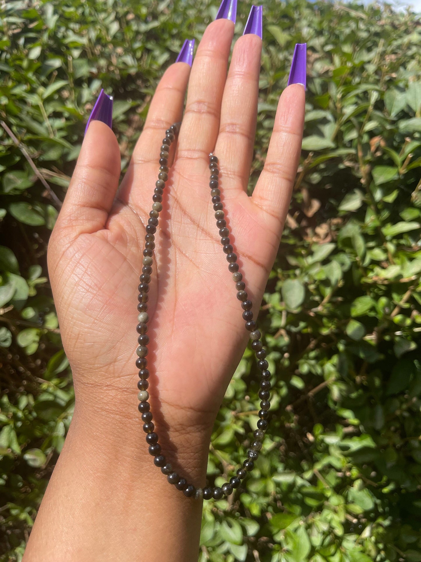 Gold Obsidian Necklace