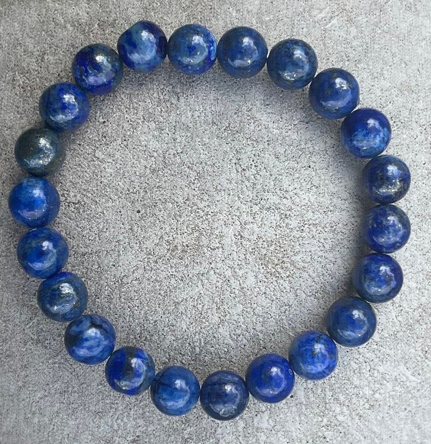 Rare Lapis Lazuli Bracelet, Healing Crystals, Meditation Yoga, Energy, High Quality, Handmade Jewelry, Gemstone Blue Reiki Chakra Bracelet