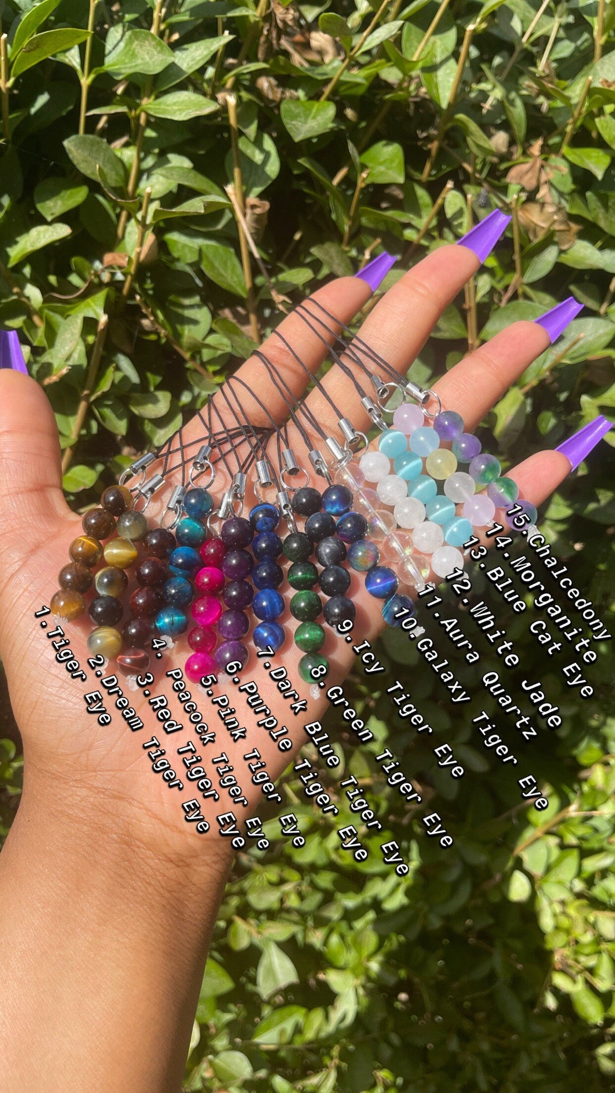 Crystal Beaded Phone Chain