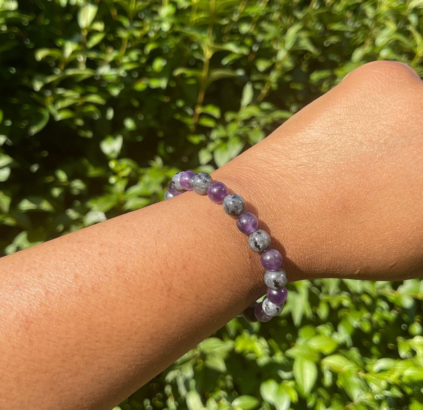 Amethyst Larvikite Bracelet