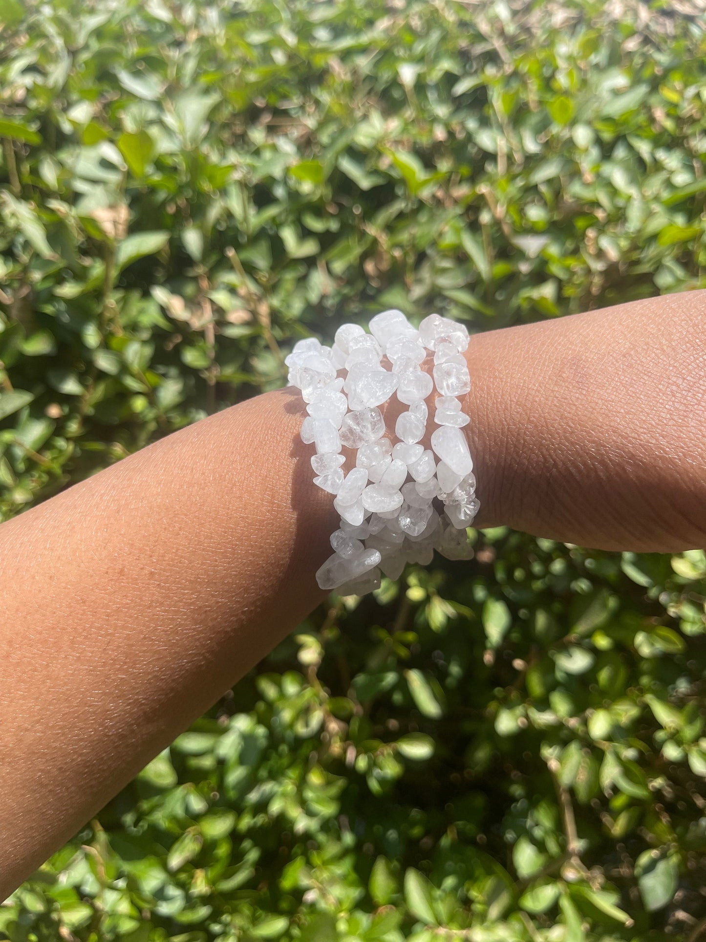 Clear Quartz Chip Bracelet