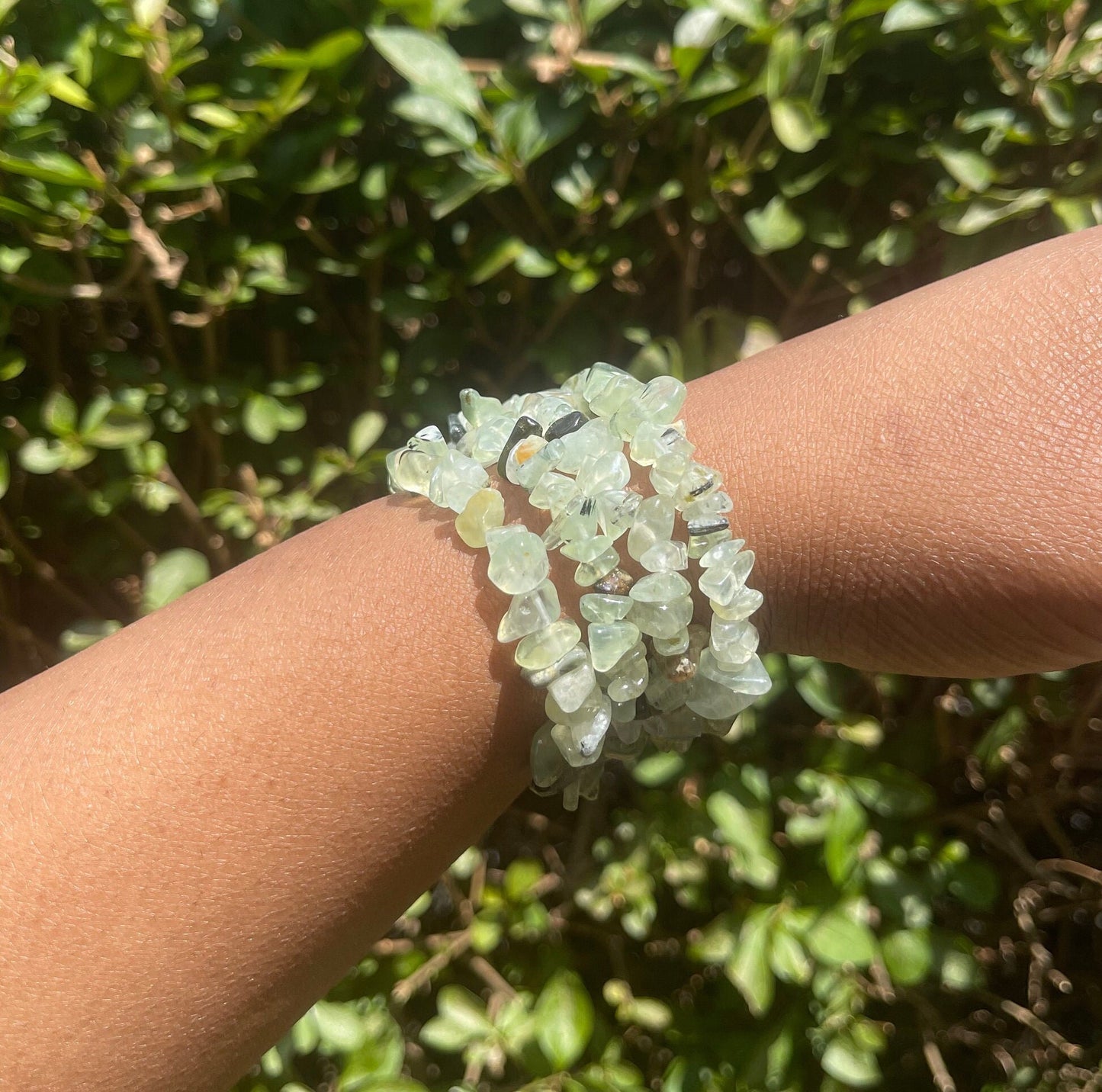 Prehnite Chip Bracelet