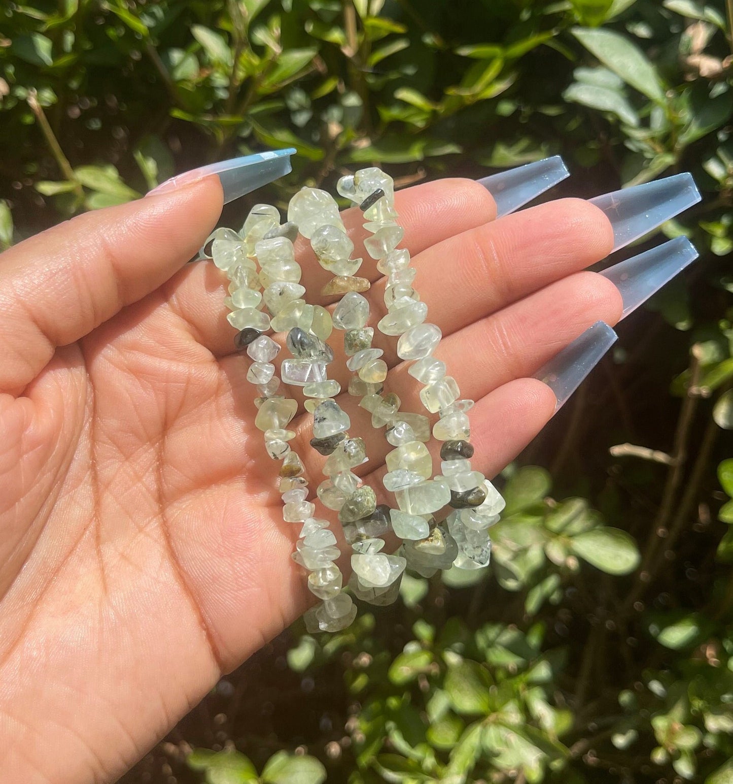 Prehnite Chip Bracelet