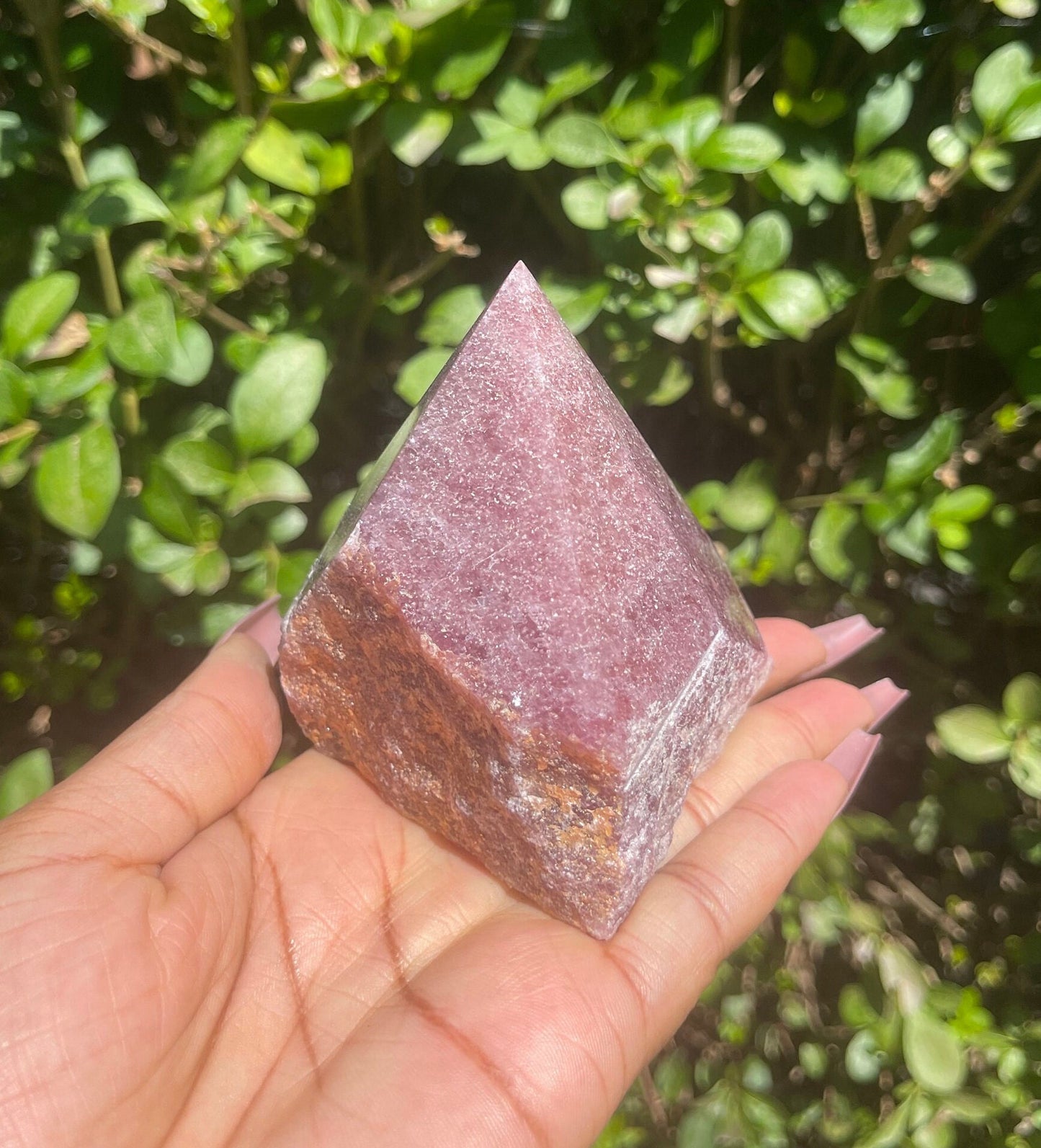 Strawberry Quartz Half Polished Point, Crystal Pyramid, Home Decor, Big Crystals, Natural Red Gemstones, Crystal Gifts, Chakra Healing