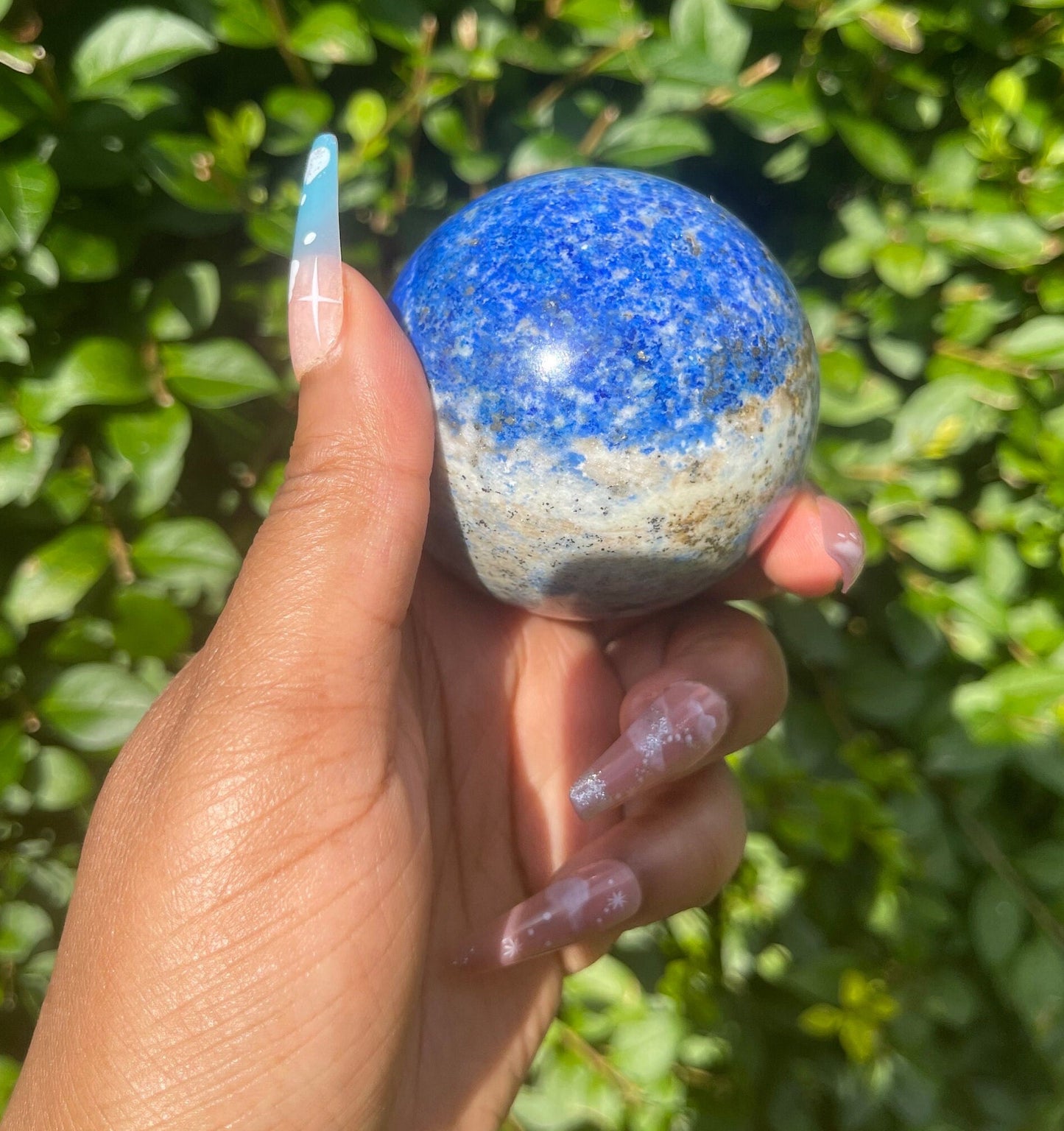 Lapis Lazuli Sphere, Crystal Sphere, Crystal Ball, Polished Blue Crystal, Chakra Healing Crystals, Crystal Gift, Home Decor, Natural Stones