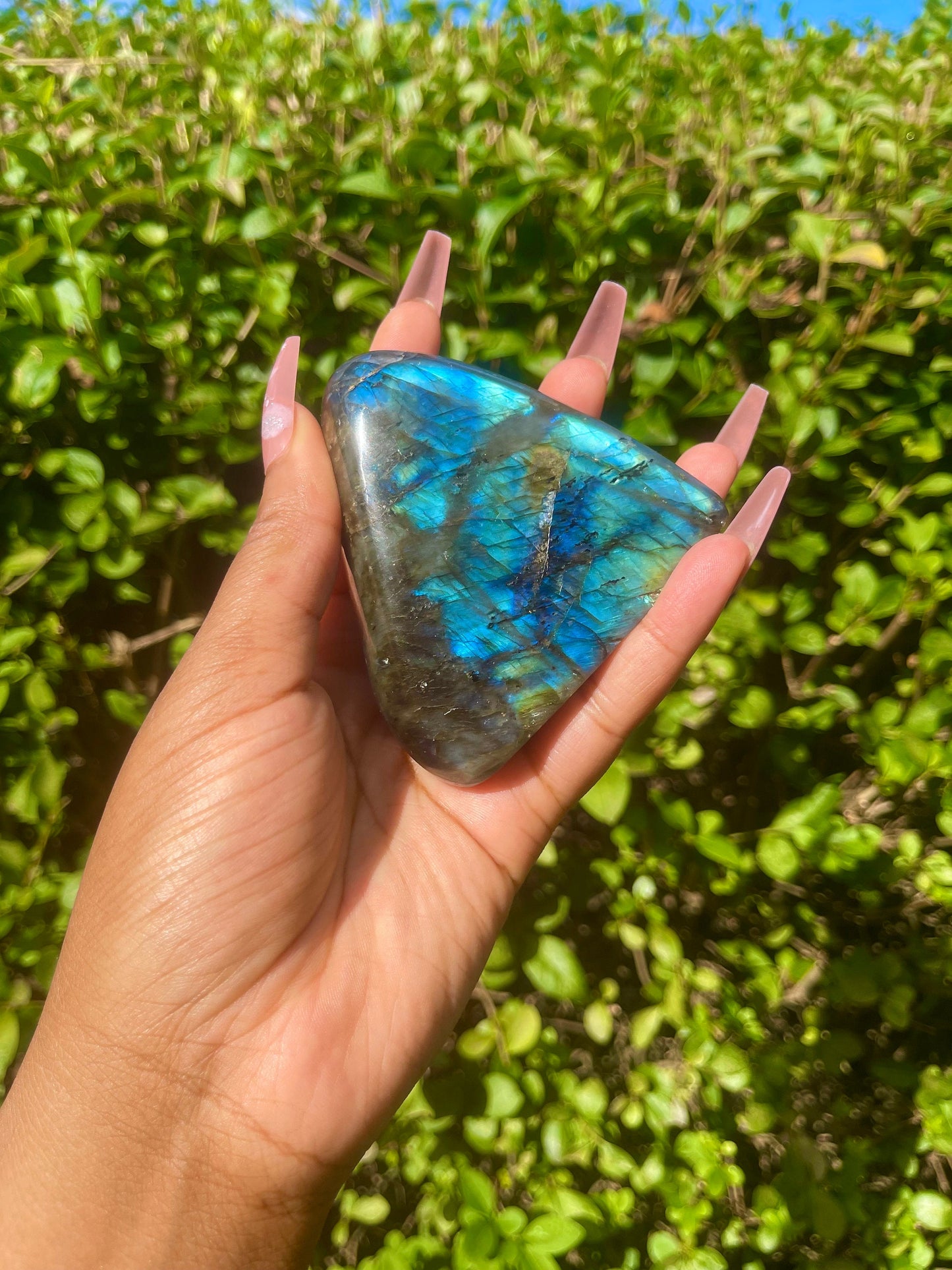 Labradorite Slab, Healing Crystal, Flashy Labradorite Chakra Natural Stones, Polished Freeform Big Meditation Crystal Gift, Home Decor