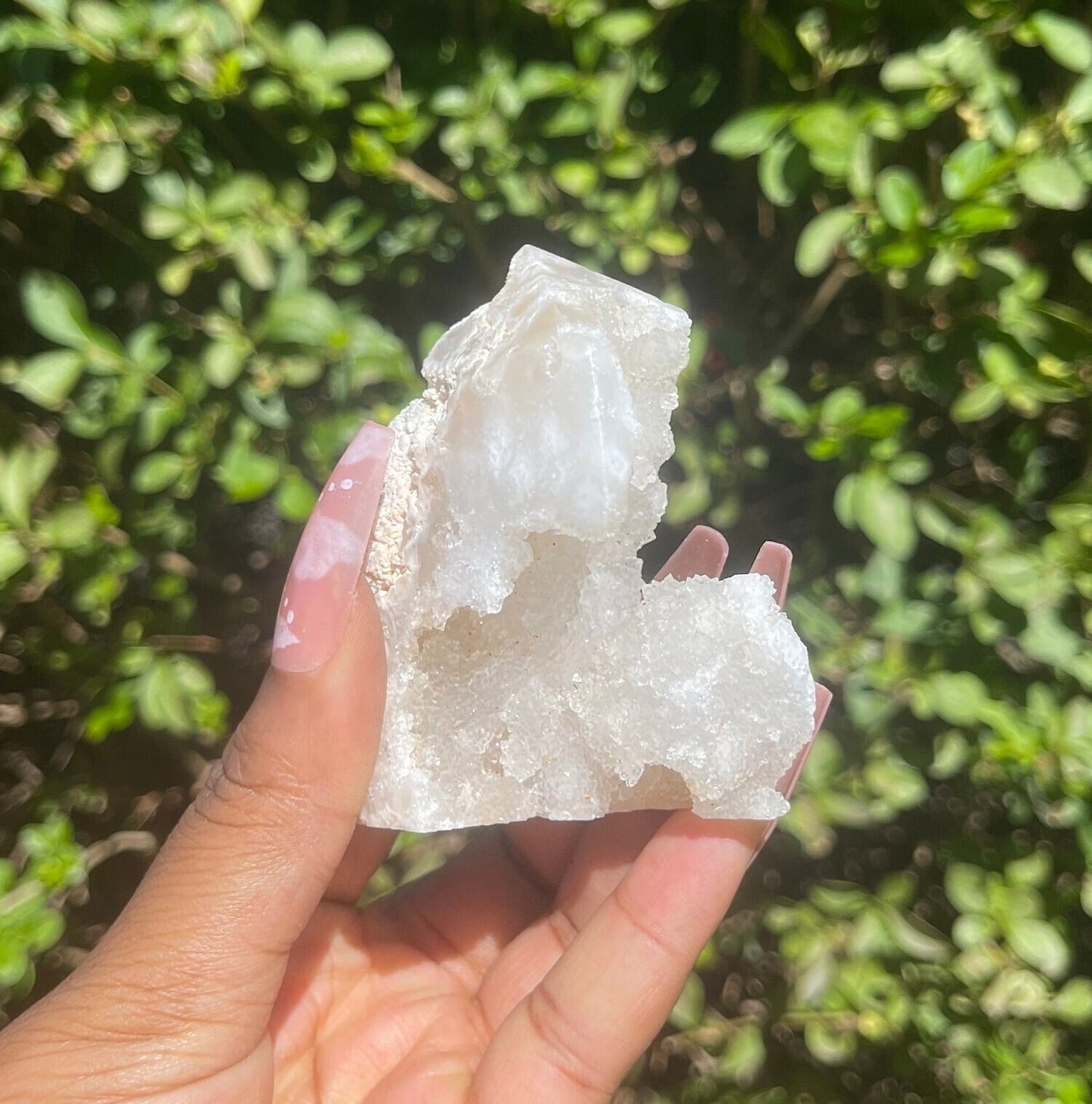 Druzy White Agate Clusters