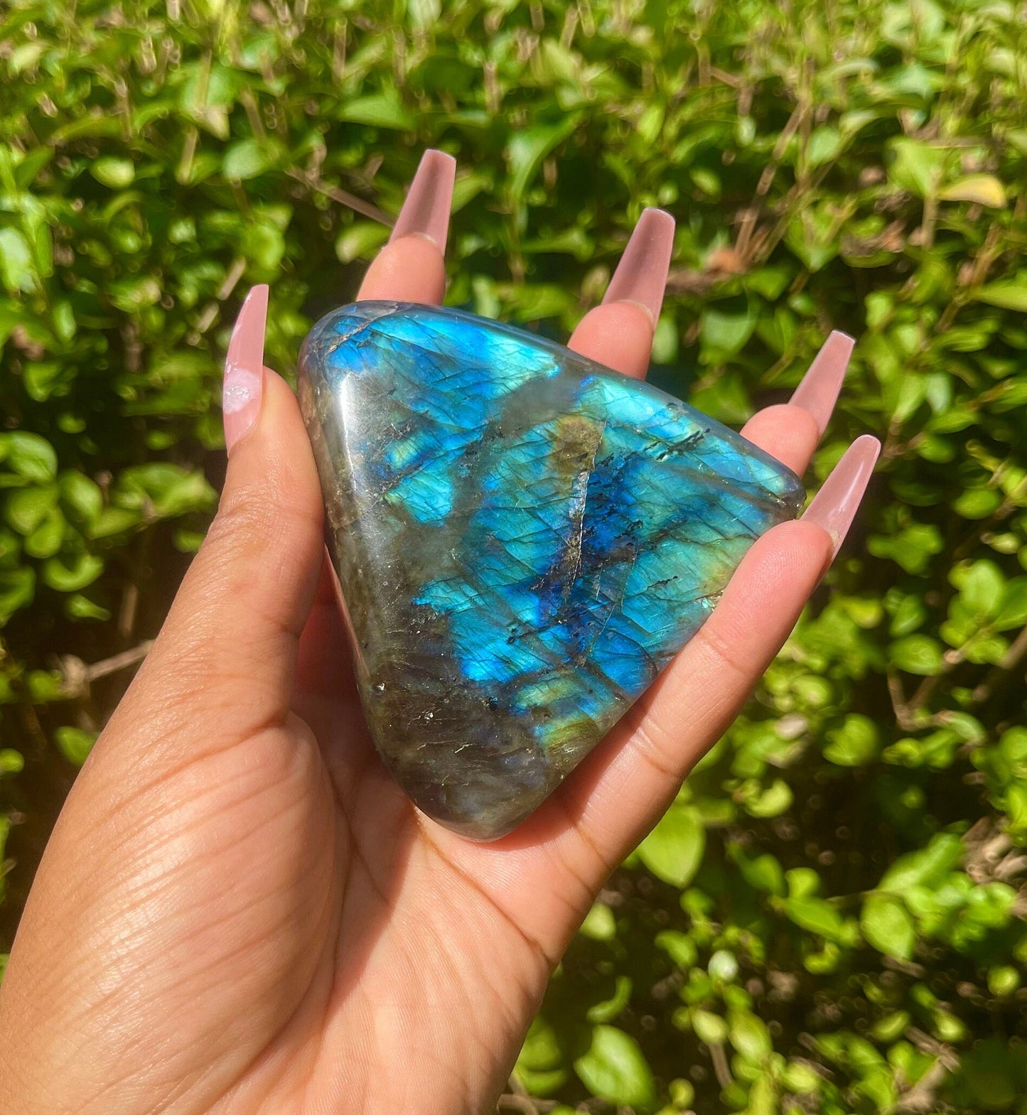 Labradorite Slab, Healing Crystal, Flashy Labradorite Chakra Natural Stones, Polished Freeform Big Meditation Crystal Gift, Home Decor