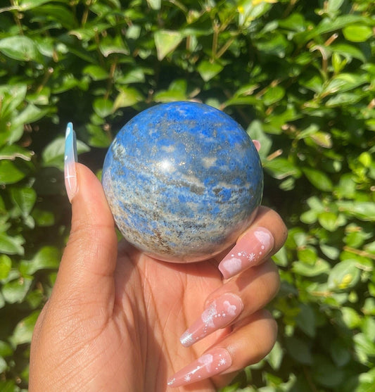 Lapis Lazuli Sphere, Crystal Sphere, Crystal Ball, Polished Blue Crystal, Chakra Healing Crystals, Crystal Gift, Home Decor, Natural Stones