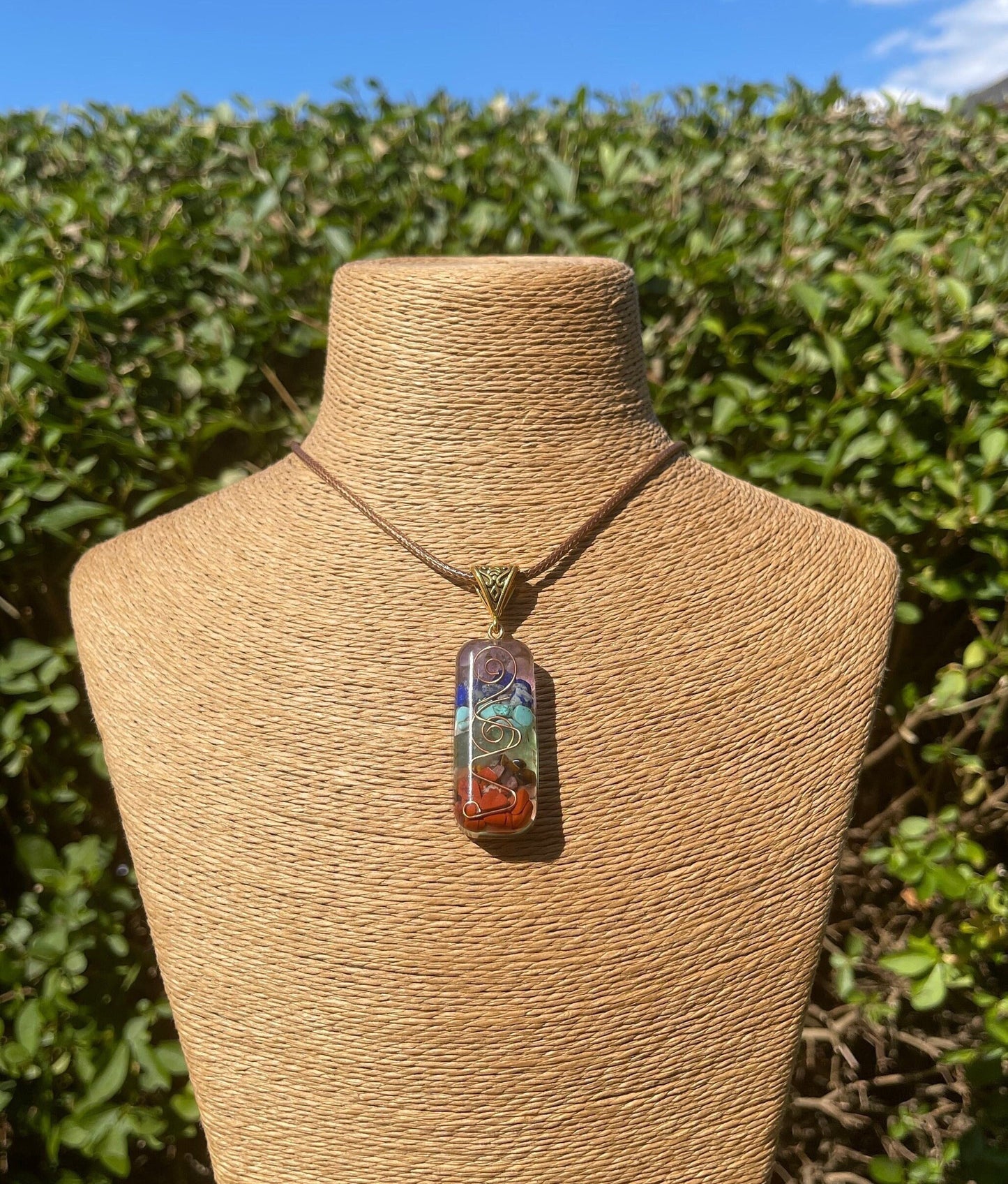 7 Chakra Orgonite Pendant Necklace