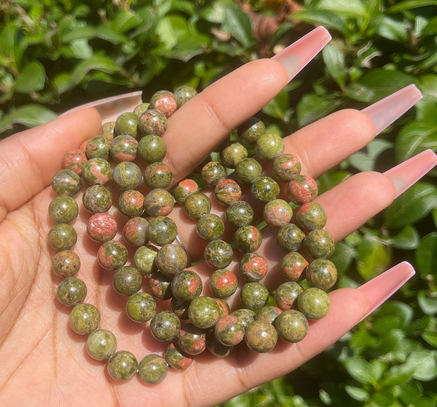 Unakite Bracelet, Healing Crystal, Gemstone Healing, Stretch Bracelet, Emotional Well Being, Balancing Energy Jewelry, Natural Chakra Stones