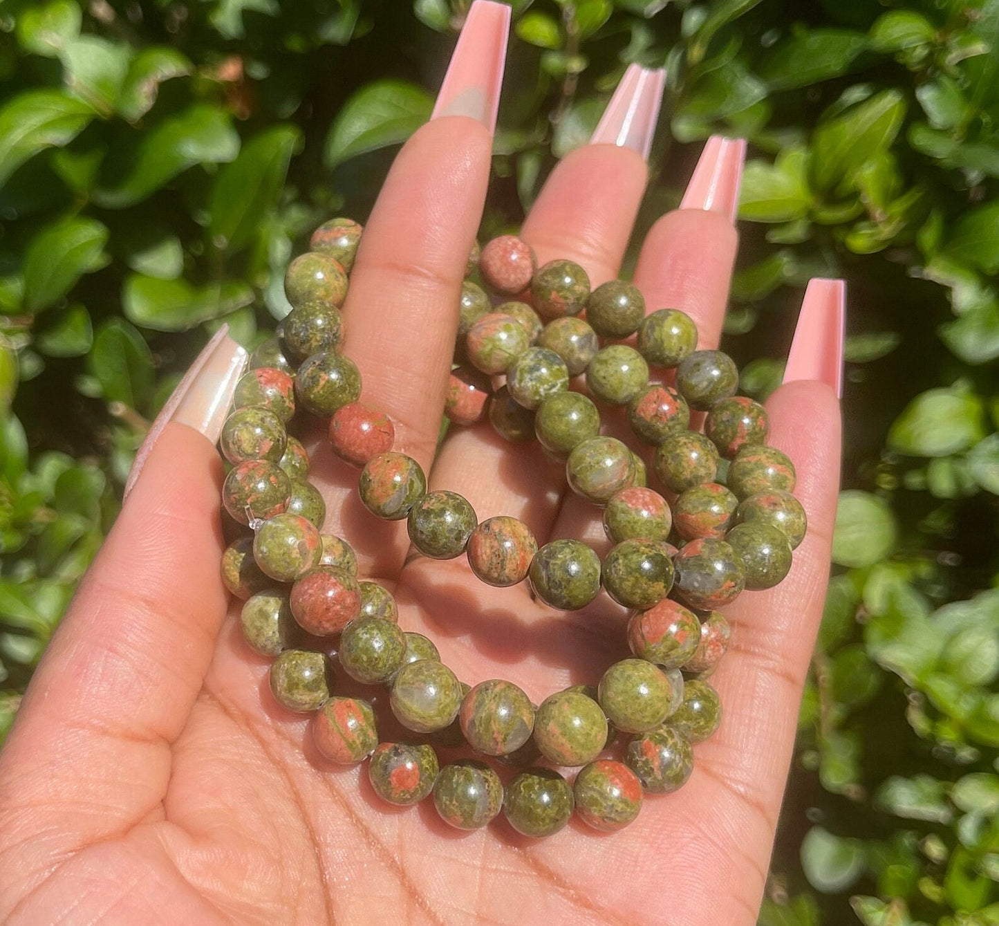 Unakite Bracelet, Healing Crystal, Gemstone Healing, Stretch Bracelet, Emotional Well Being, Balancing Energy Jewelry, Natural Chakra Stones