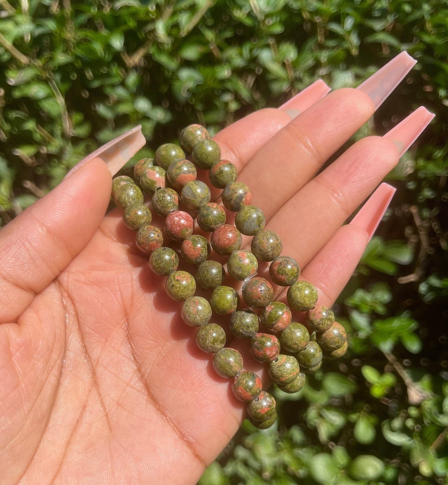 Unakite Bracelet, Healing Crystal, Gemstone Healing, Stretch Bracelet, Emotional Well Being, Balancing Energy Jewelry, Natural Chakra Stones