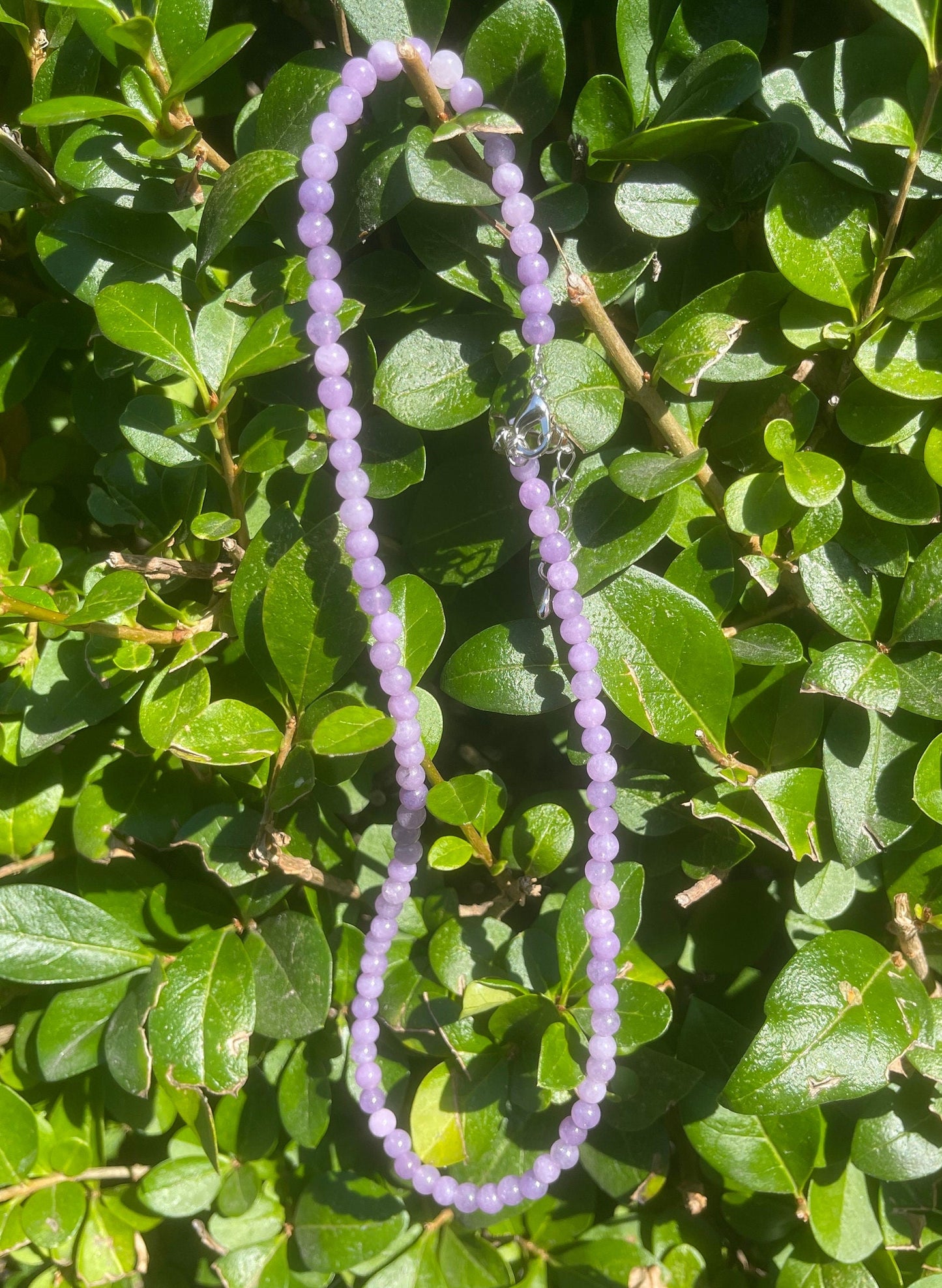 Purple Jade Necklace, Beaded Jewelry, Handmade Jewelry, Purple Necklace, Natural Healing Stones, Crystal Energy Jewelry, Chakra Balancing