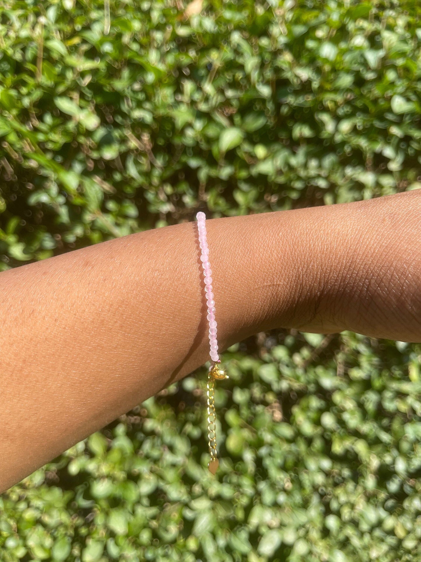 Rose Quartz Bracelet, Healing Crystals, Dainty Quartz Jewelry, Minimalistic Jewellery, Pink Crystals, Natural Stones, Self Love Chakra Stone