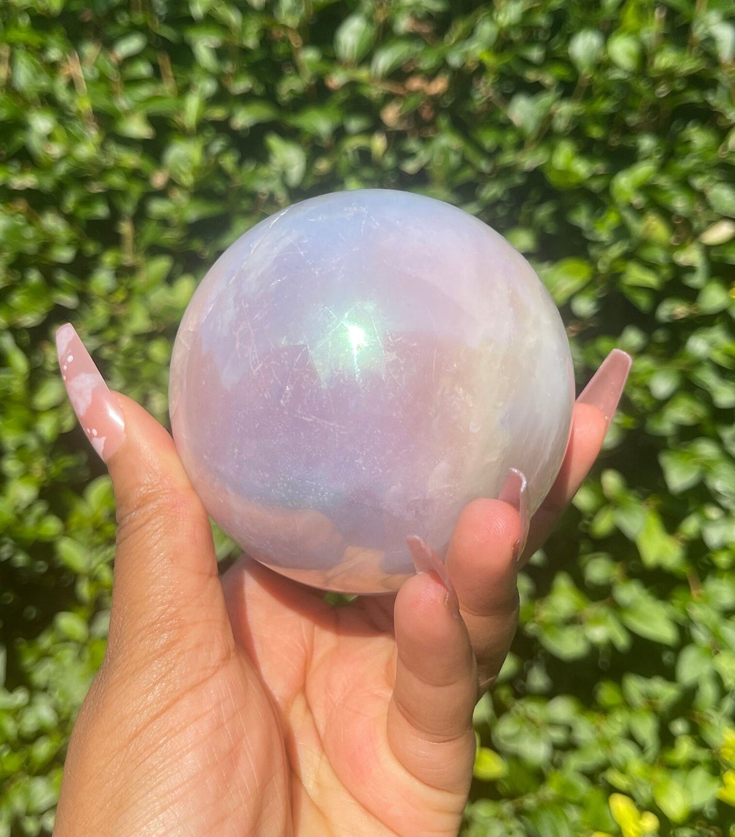 Aura Rose Quartz Sphere