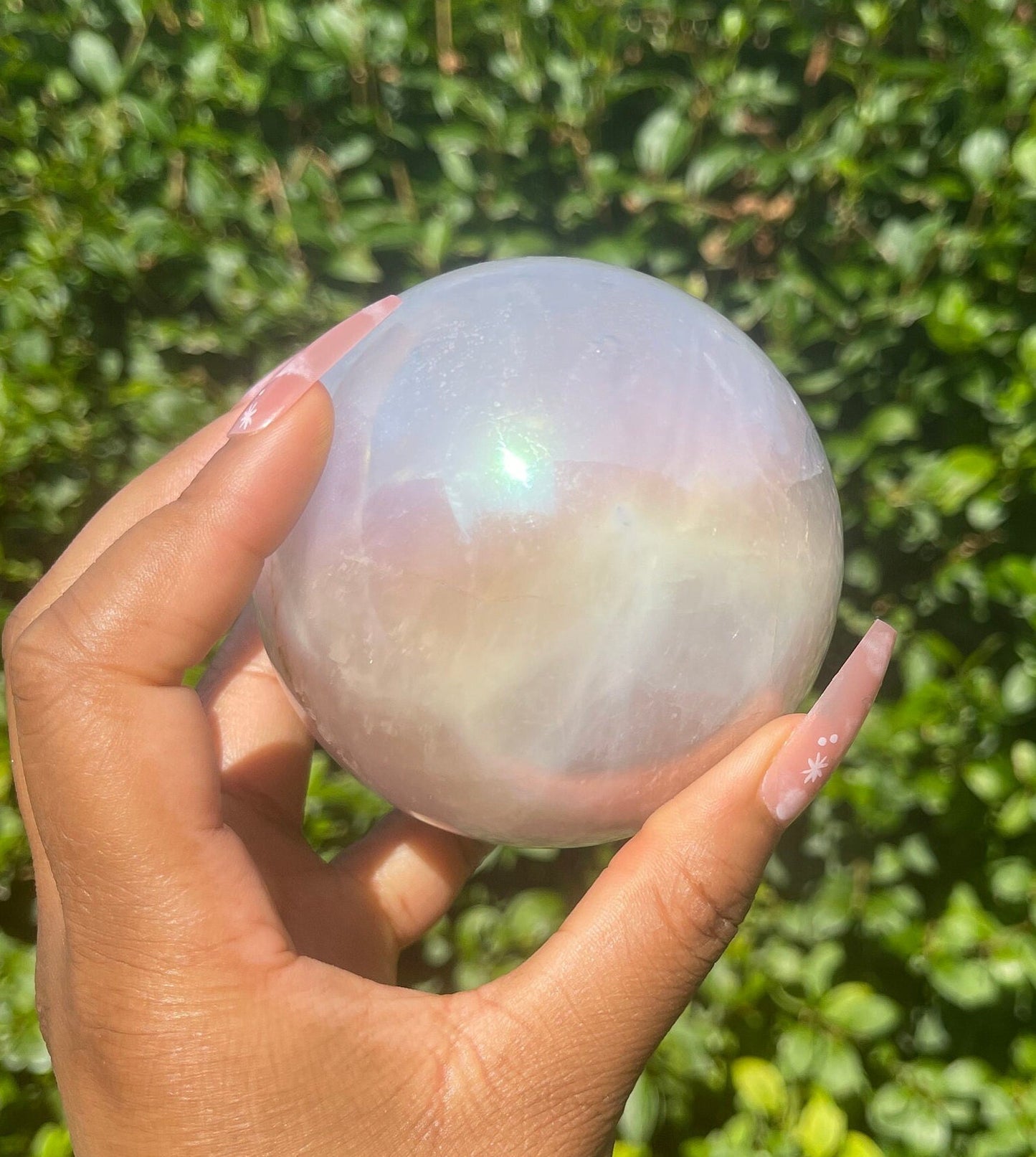 Aura Rose Quartz Sphere